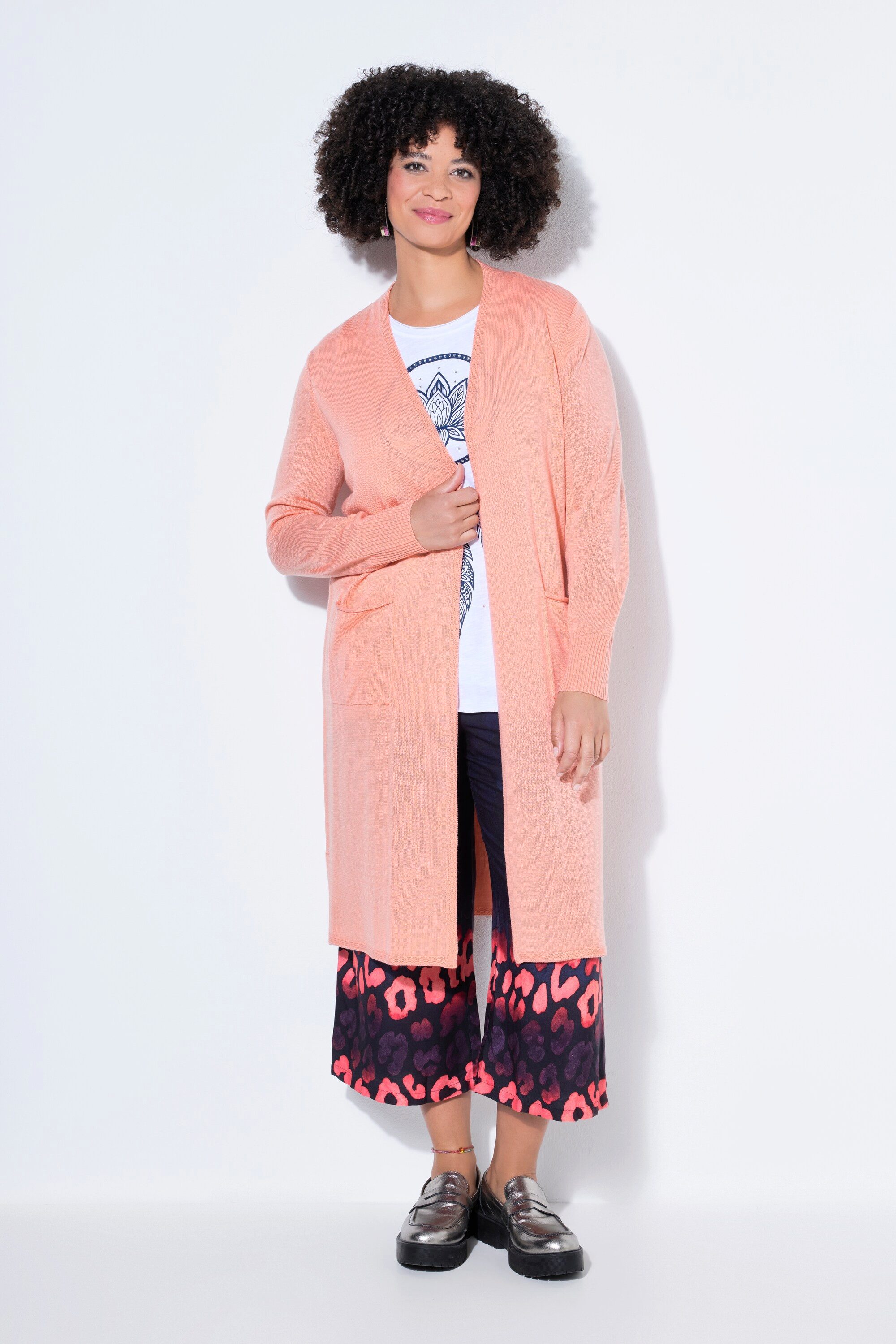 Angel of Style Strickjacke Long-Strickjacke Straight Fit offene Form