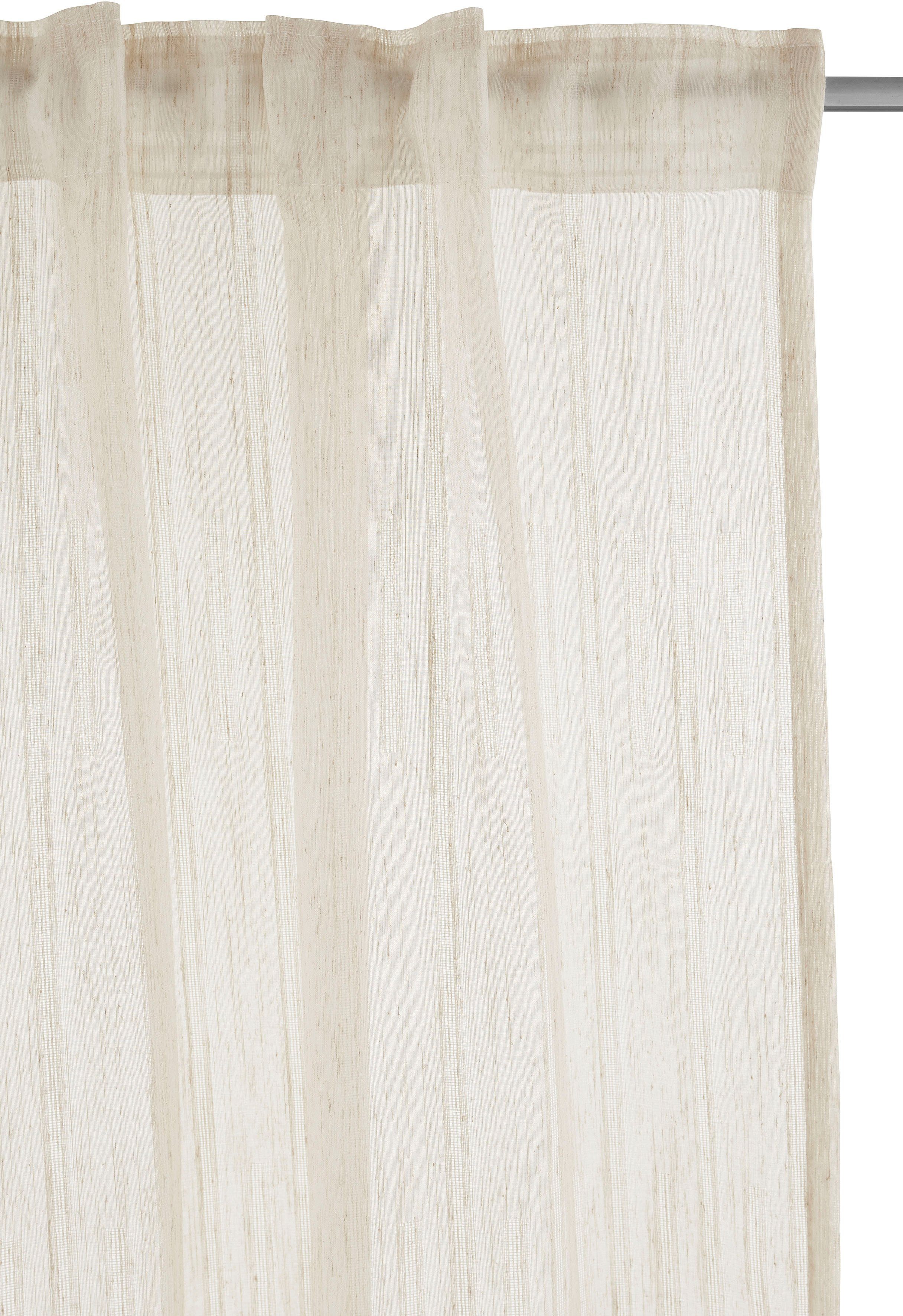 Gercke, Esra, (1 LeGer halbtransparent, feinen verschiedene Home halbtransparent, gewebt, Lena white/natur Gardine Multifunktionsband Streifen, Größen St), by