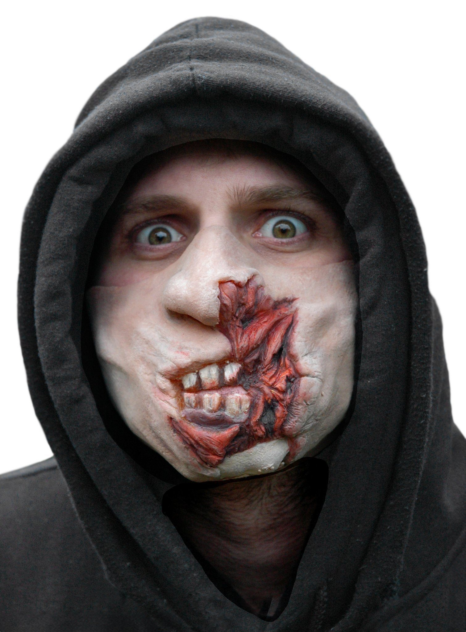 Wizardo Verkleidungsmaske Zombiemaske - Decayed Dan, Eine gruselige Zombiemaske für Karneval und Verkleidungspartys