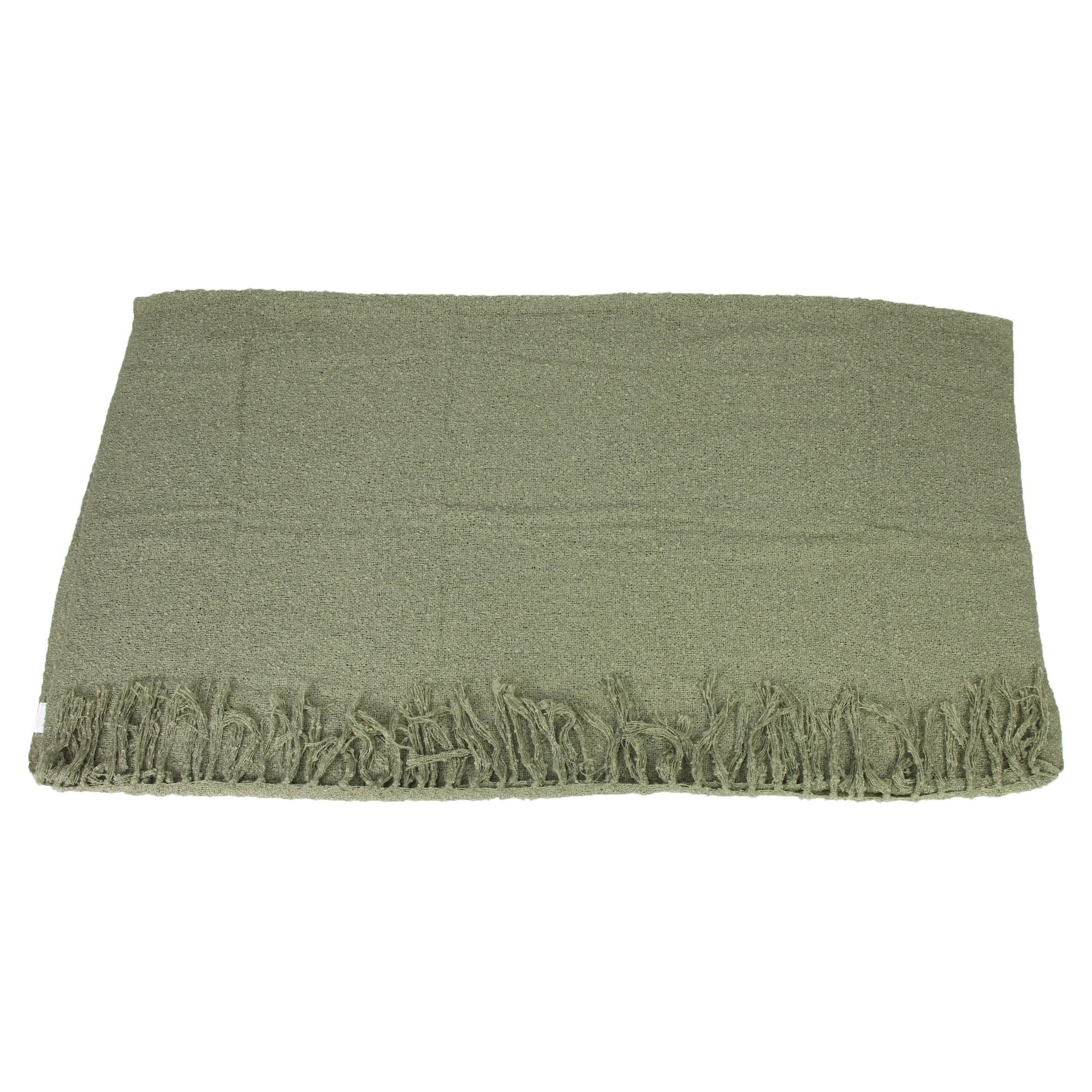 Wohndecke, Frank Flechtwaren, Kuscheldecke Olive Green günstig online kaufen