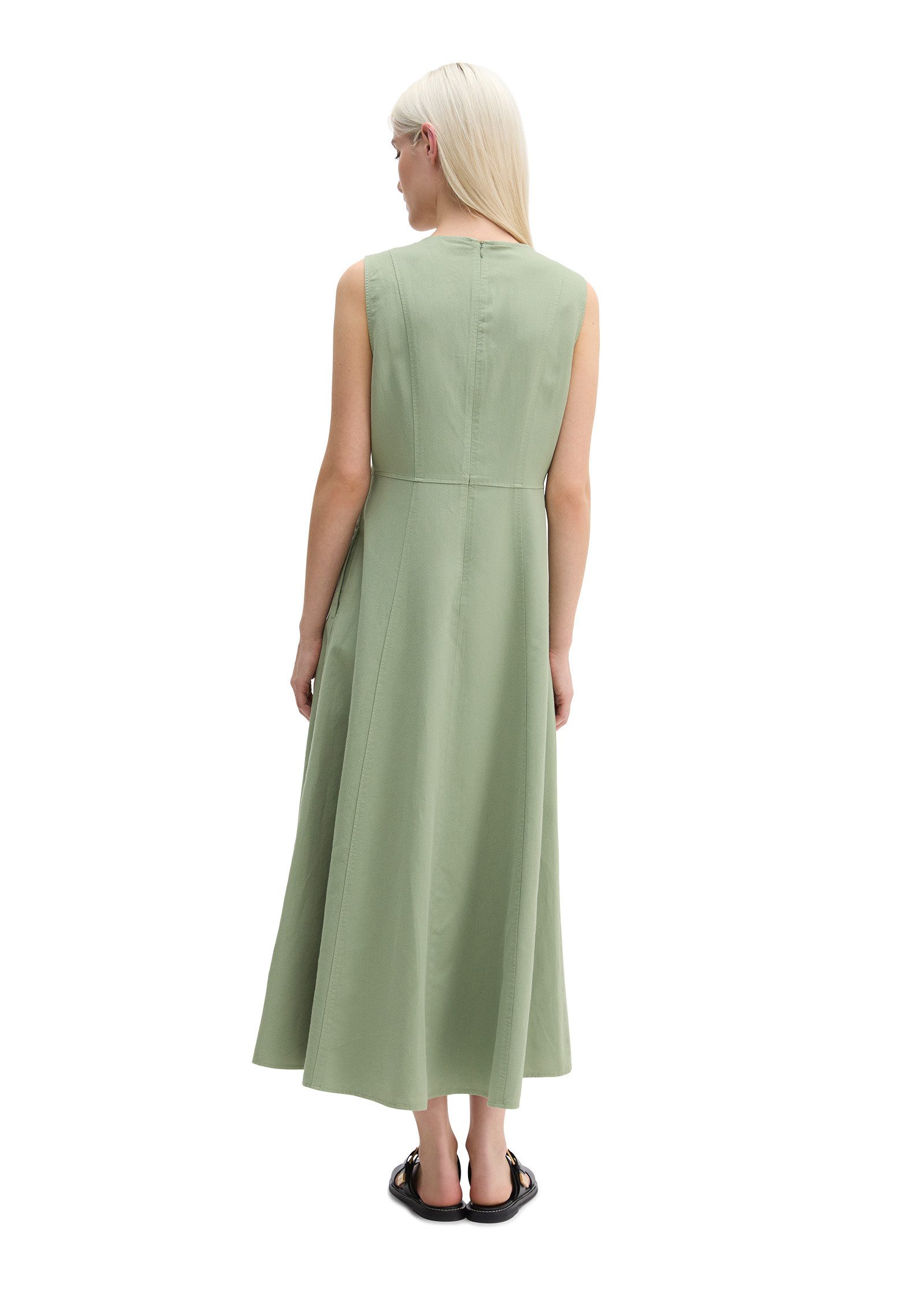 Marc O'Polo Midikleid aus Organic-Cotton-Lyocell-Leinen-Mix