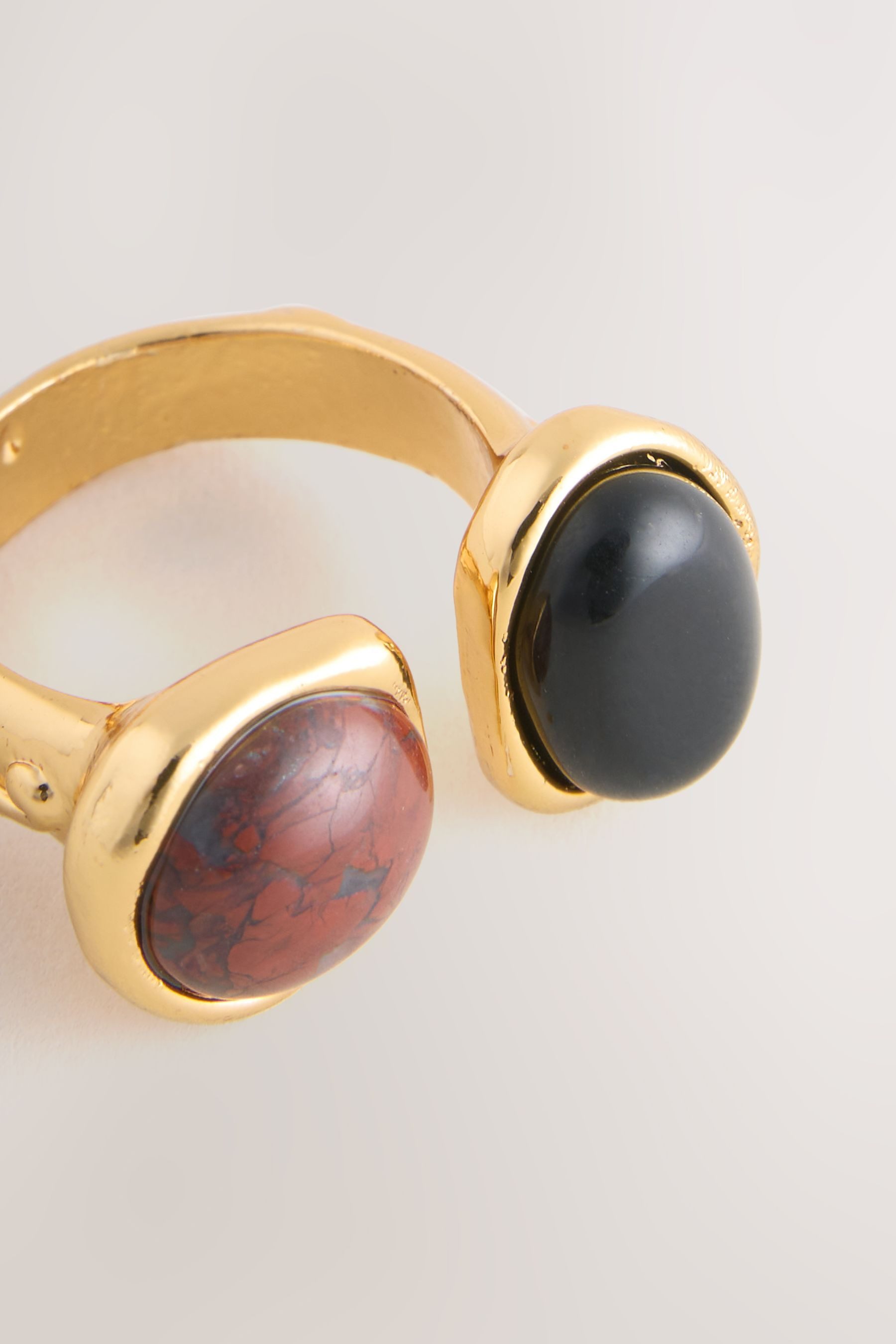 Next Fingerring Offener Ring mit organischem Stein (1-tlg)