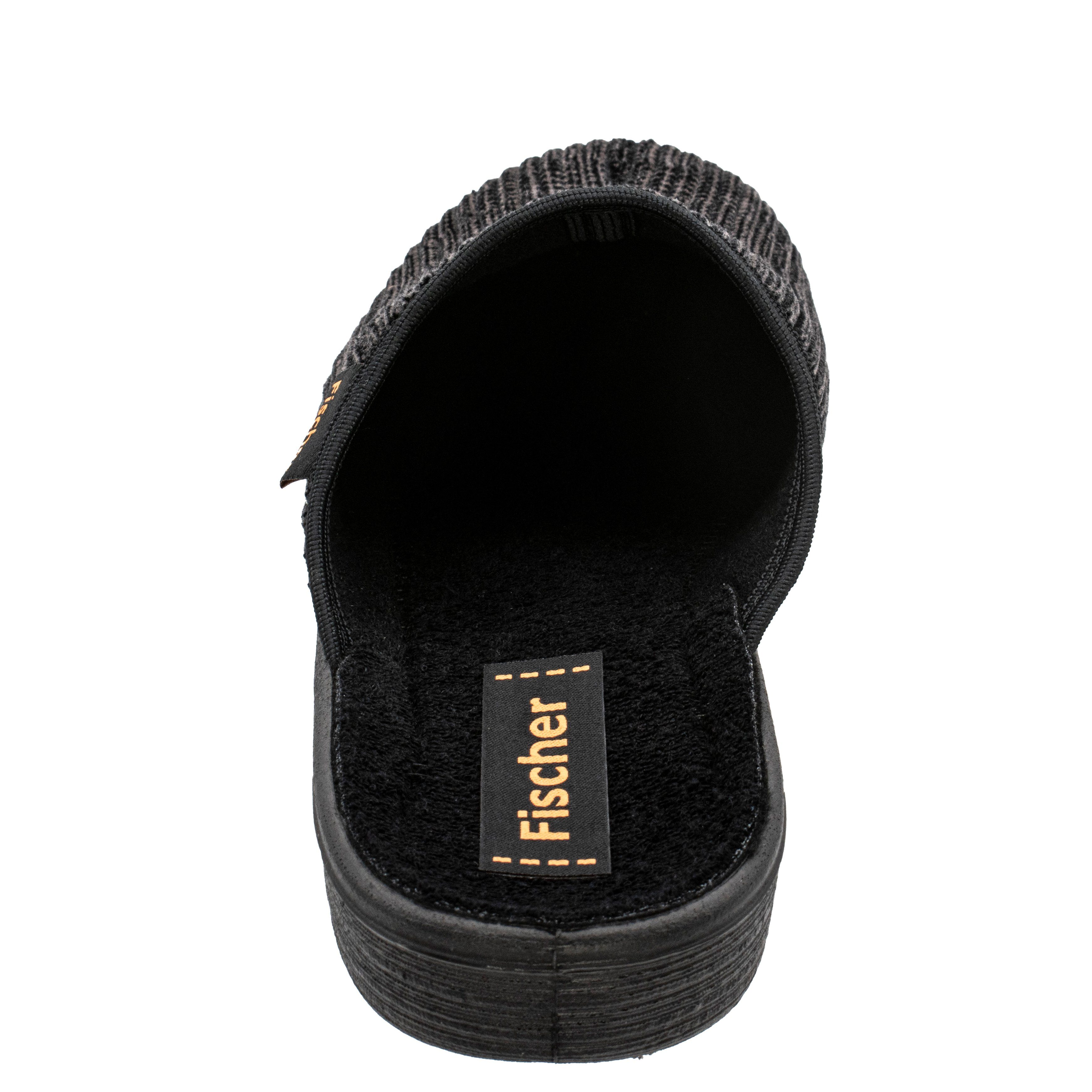 Fischer-Markenschuh Frank Pantoffel Cordsamt, Frotteefutter