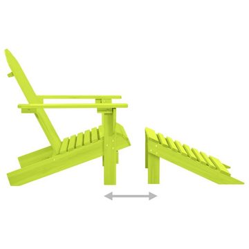 vidaXL Gartenstuhl Adirondack-Gartenstuhl mit Fußteil Massivholz Tanne Grün (1 St)