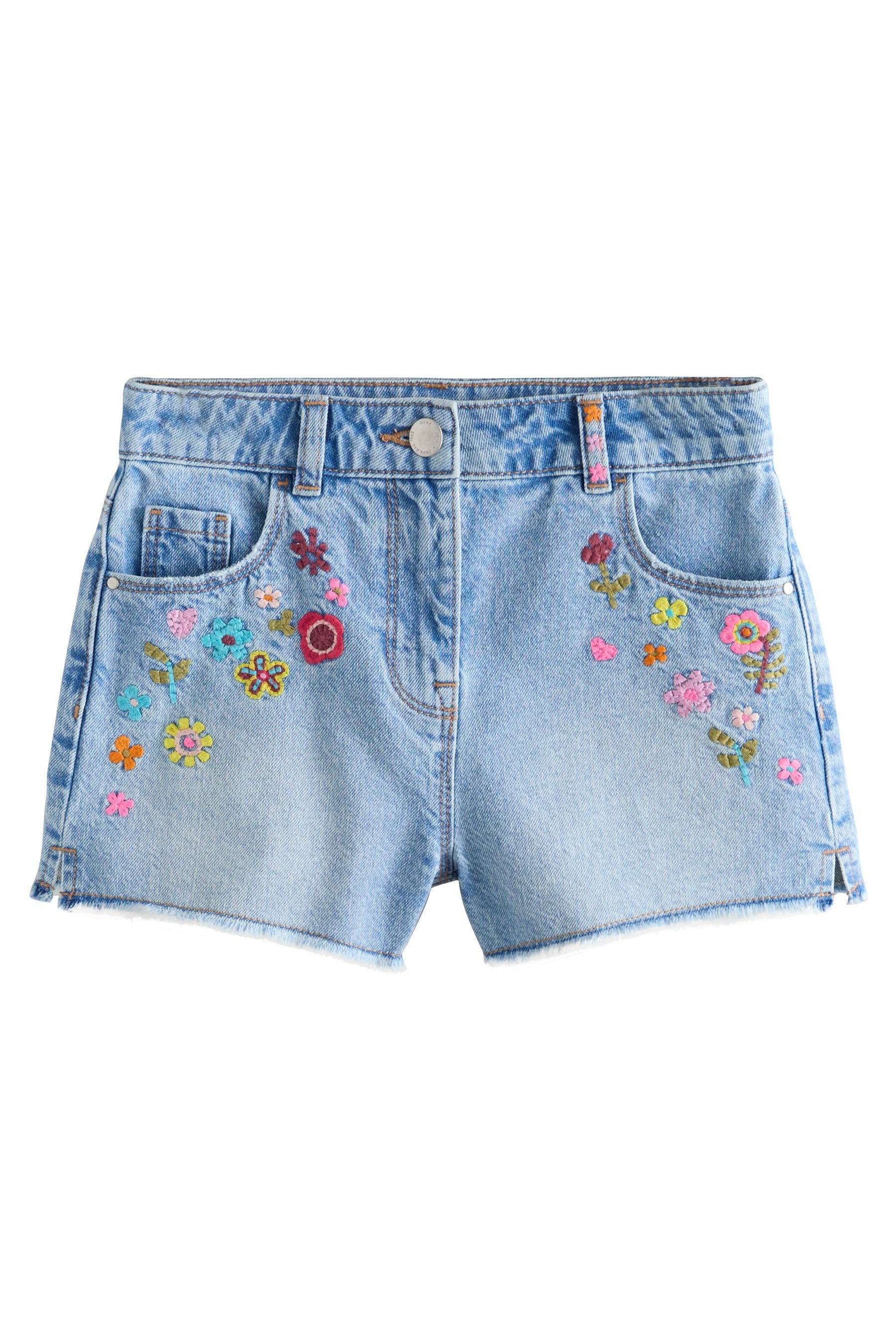 Next Jeansshorts Denim-Shorts mit ausgefranstem Saum, Regular (1-tlg)