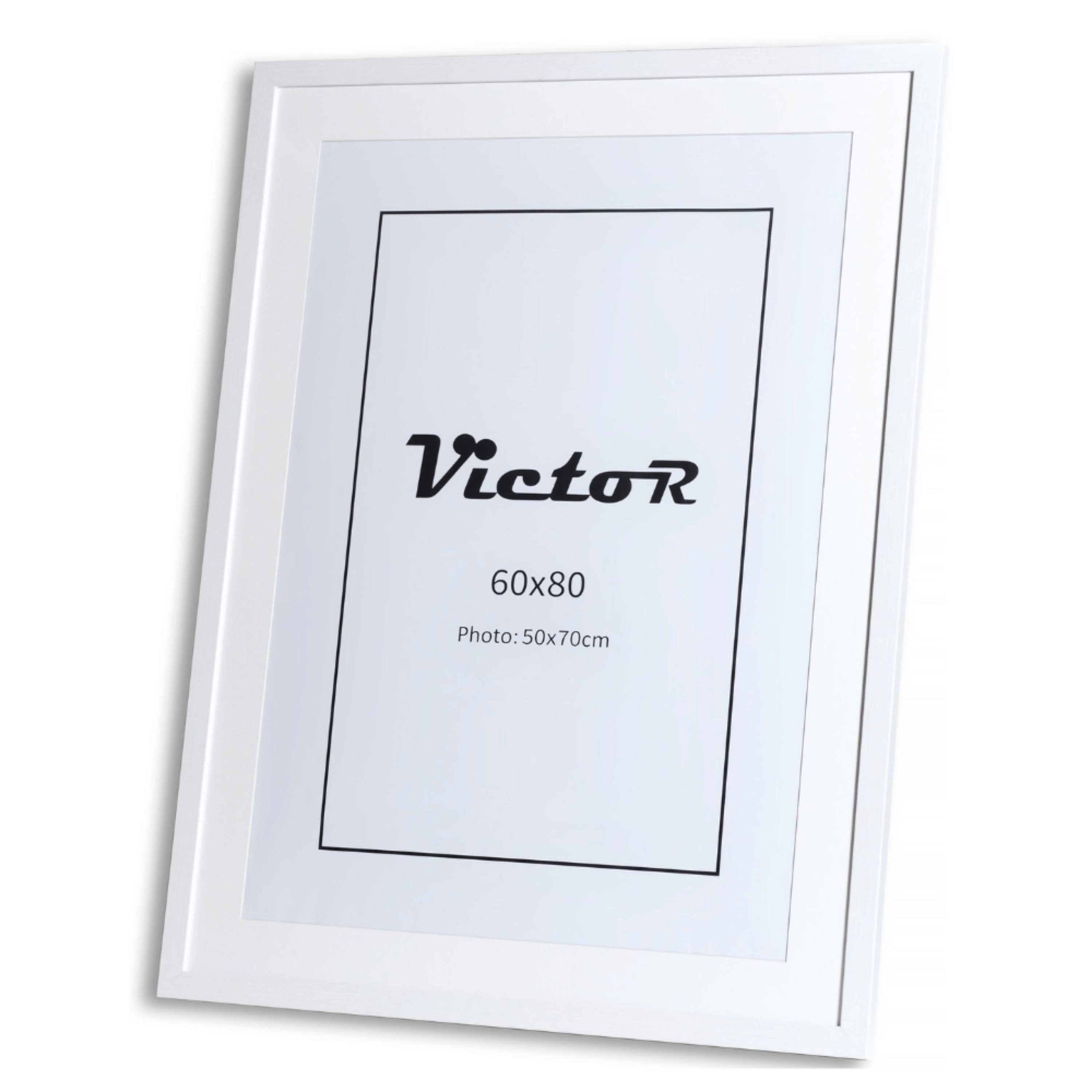 Victor (Zenith) Bilderrahmen Richter, Bilderrahmen Weiß 60x80 cm mit 50x70 günstig online kaufen