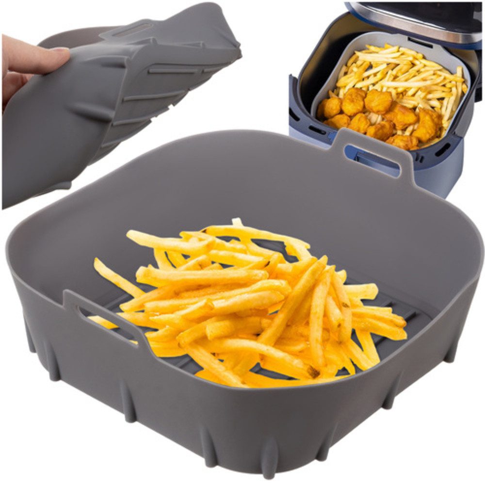 Ruhhy Silikonform Silikoneinsatz Fritteuse, (Spar-Set 1-tlg), Spülmaschinenfest und leicht per Hand zu reinigen, spart Zeit