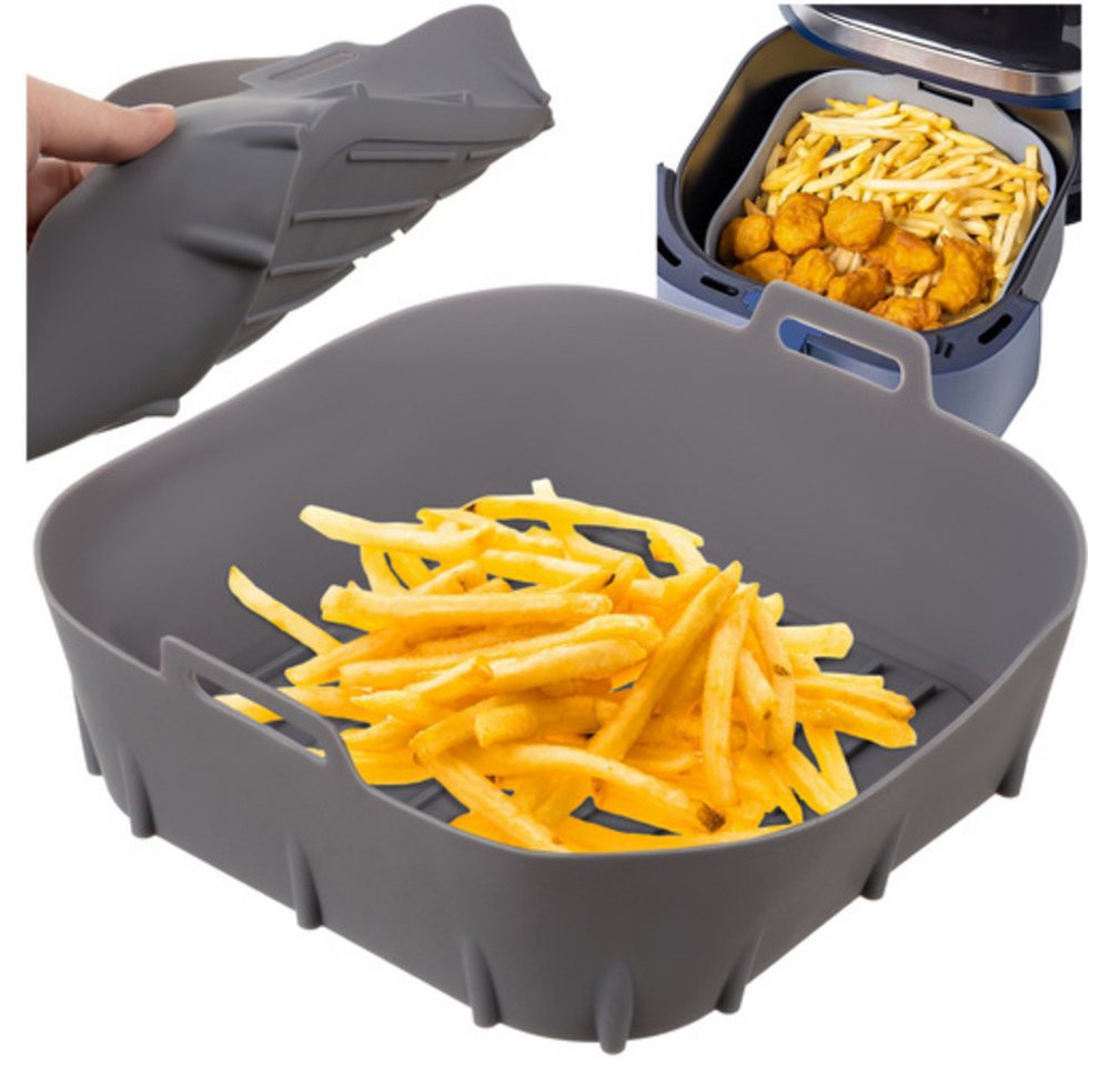 Ruhhy Silikonform Silikoneinsatz Fritteuse, (Spar-Set 1-tlg), Spülmaschinenfest und leicht per Hand zu reinigen, spart Zeit