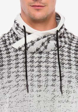 Cipo & Baxx Strickpullover mit Hahnentritt-Muster