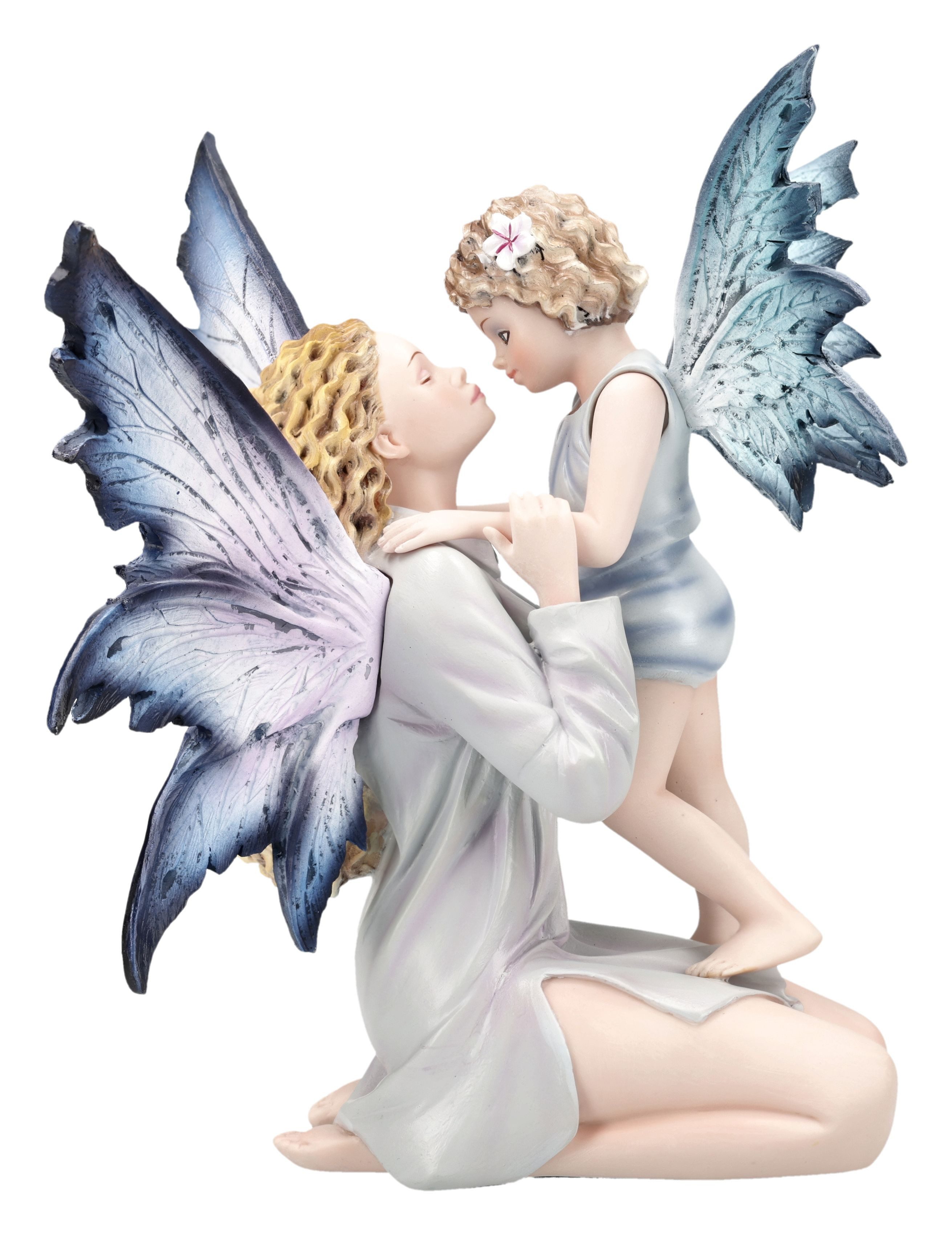 Figuren Shop GmbH Fantasy-Figur Feenfigur Mutterliebe – Elfe mit Baby Sammlerfigur Fantasy 24 cm