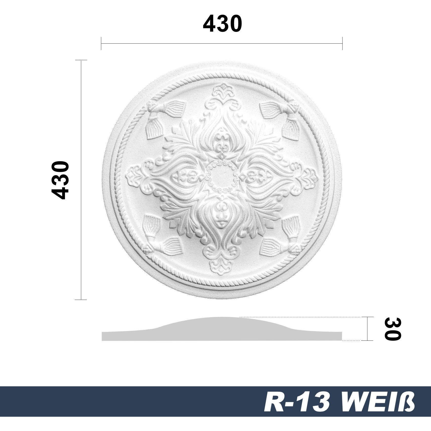 marbet design Wanddekoobjekt R-13 (Stuckrosette aus günstig online kaufen