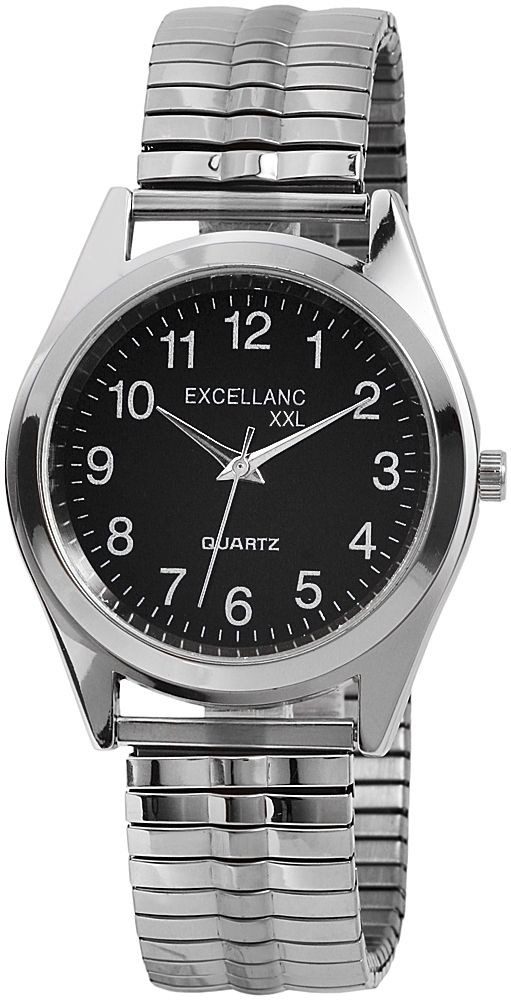 EXCELLANC Quarzuhr aus Edelstahl, XXL Armband, kürzbar, (1-tlg), Herrenuhr Edelstahl
