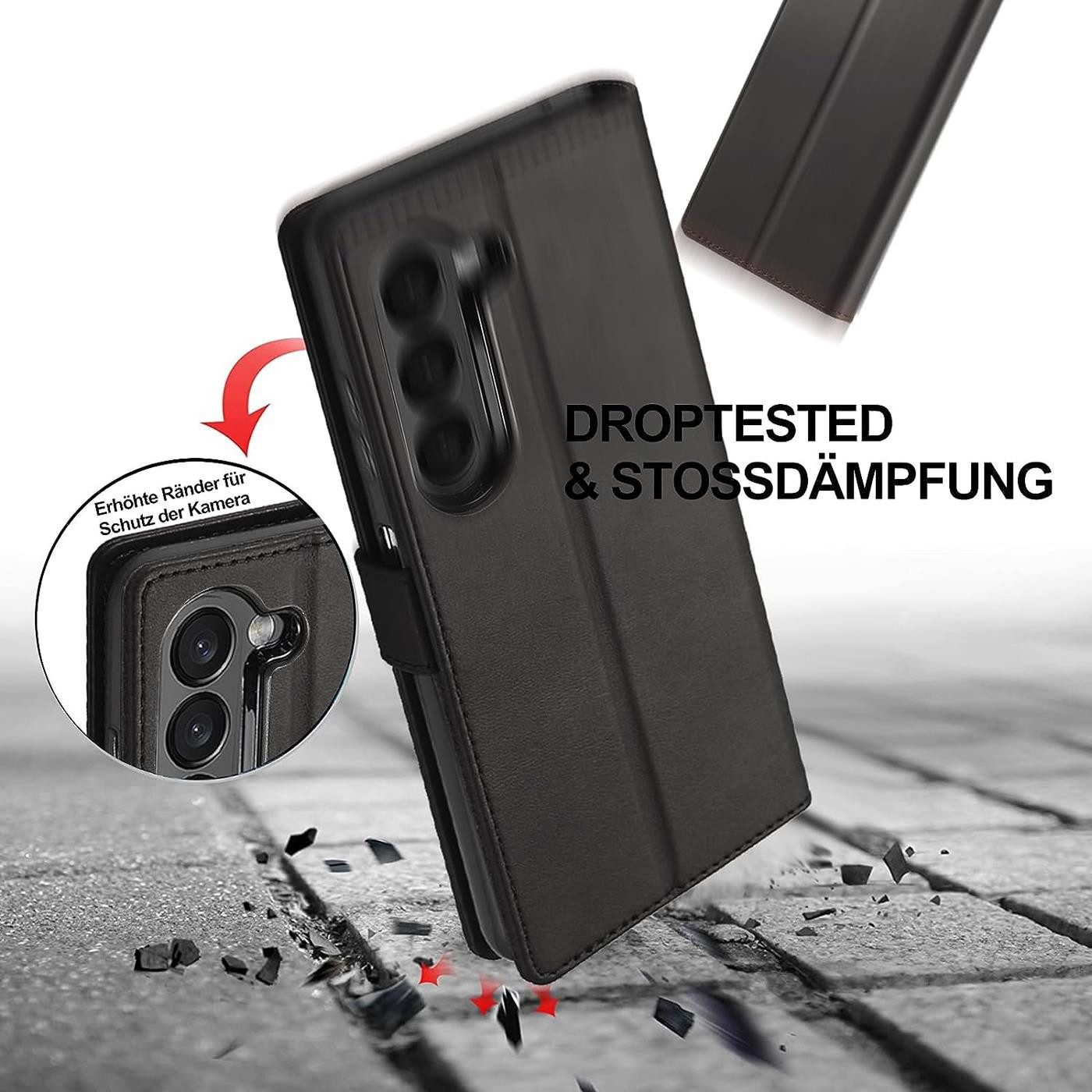 CoolGadget Handyhülle Wallet Klapp Tasche Book Case für Samsung Galaxy Z FOLD 6 7,6 Zoll, Hülle Klapphülle Flip Cover Etui Schutzhülle
