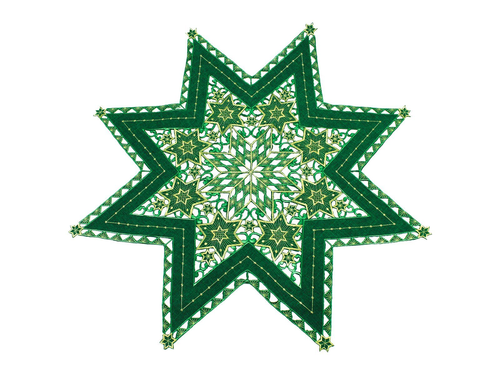 Haus und Deko Tischdecke Sterne Weihnachten Deckchen Advent bestickt Unters günstig online kaufen