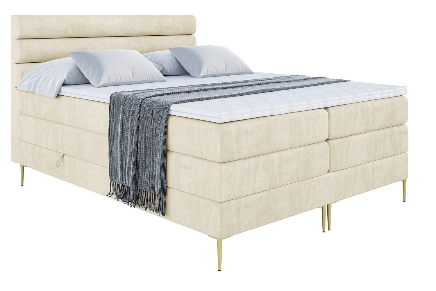 ALTDECOR Boxspringbett CELESTIA-F KING (Multipocket-Matratze H4, günstig online kaufen