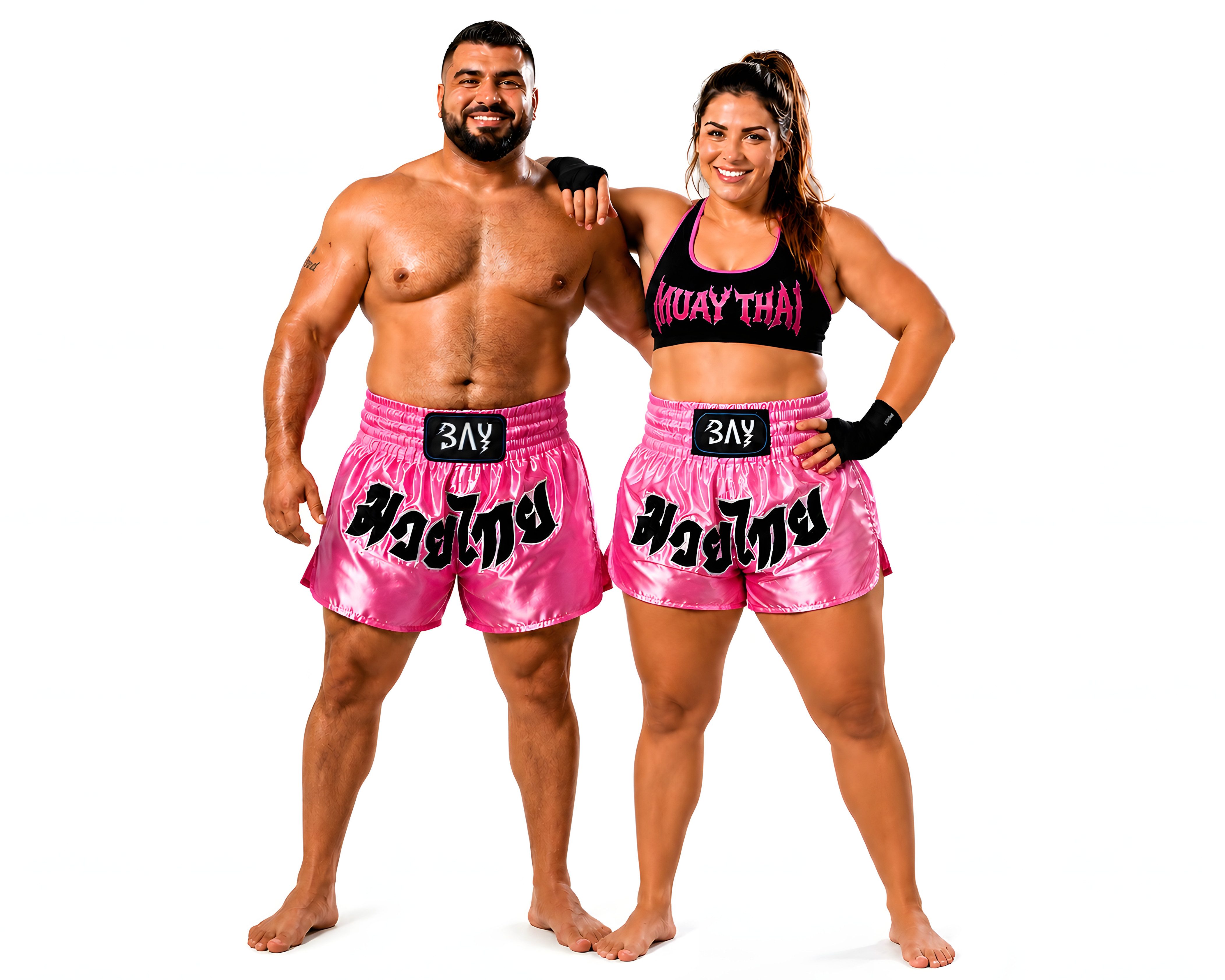 BAY-Sports Shorts Big Size Thaiboxhose Muay Thai Hose Thaiboxen kurz Kickboxen (Stück) Übergröße, kurze Kickboxhose, Damen und Herren