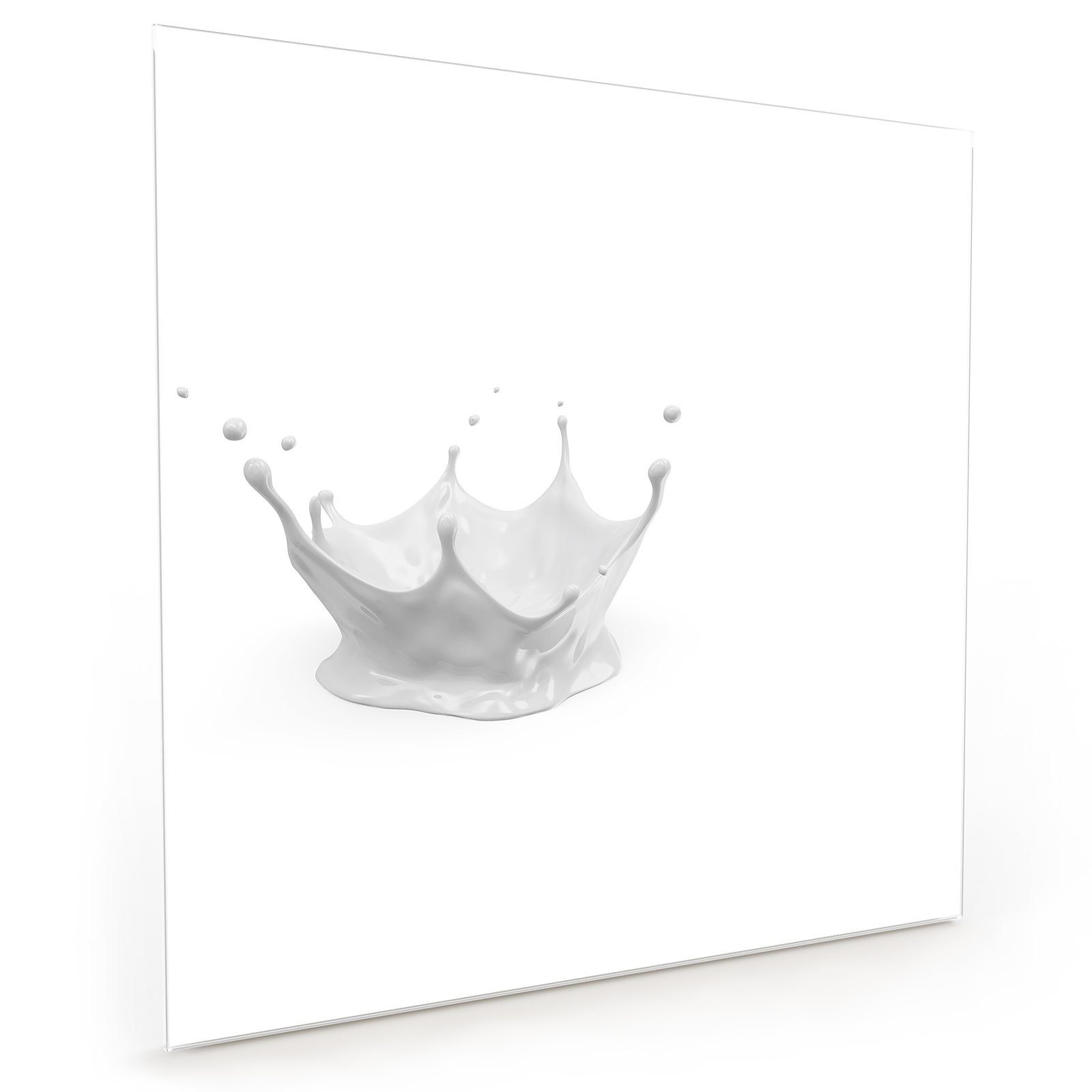 Primedeco Küchenrückwand Küchenrückwand Spritzschutz Glas Splash Milch aus mit Motiv