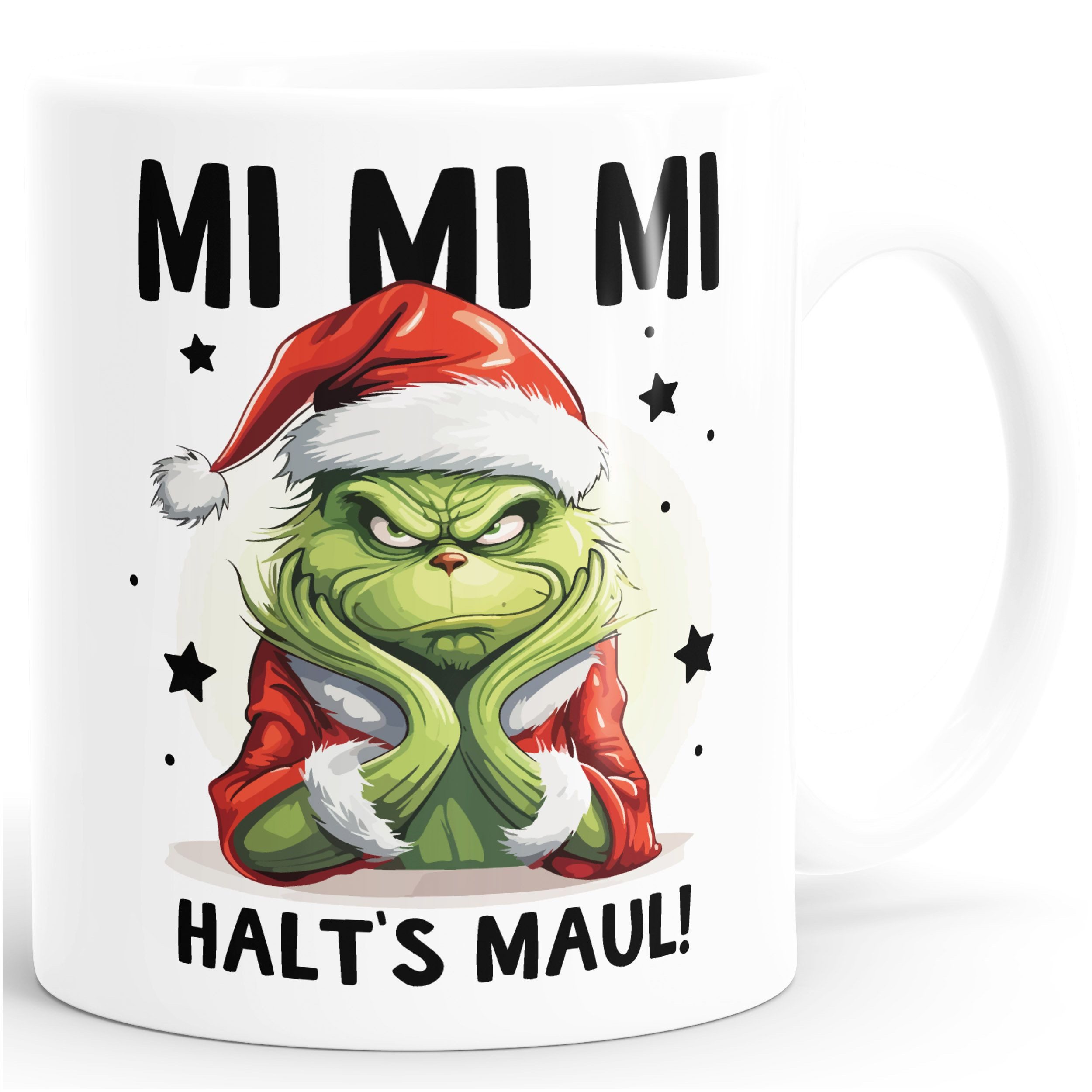 MoonWorks Tasse Grinch Tasse Anti Weihnachten Spruch Ironie Sarkasmus lustige, Keramik