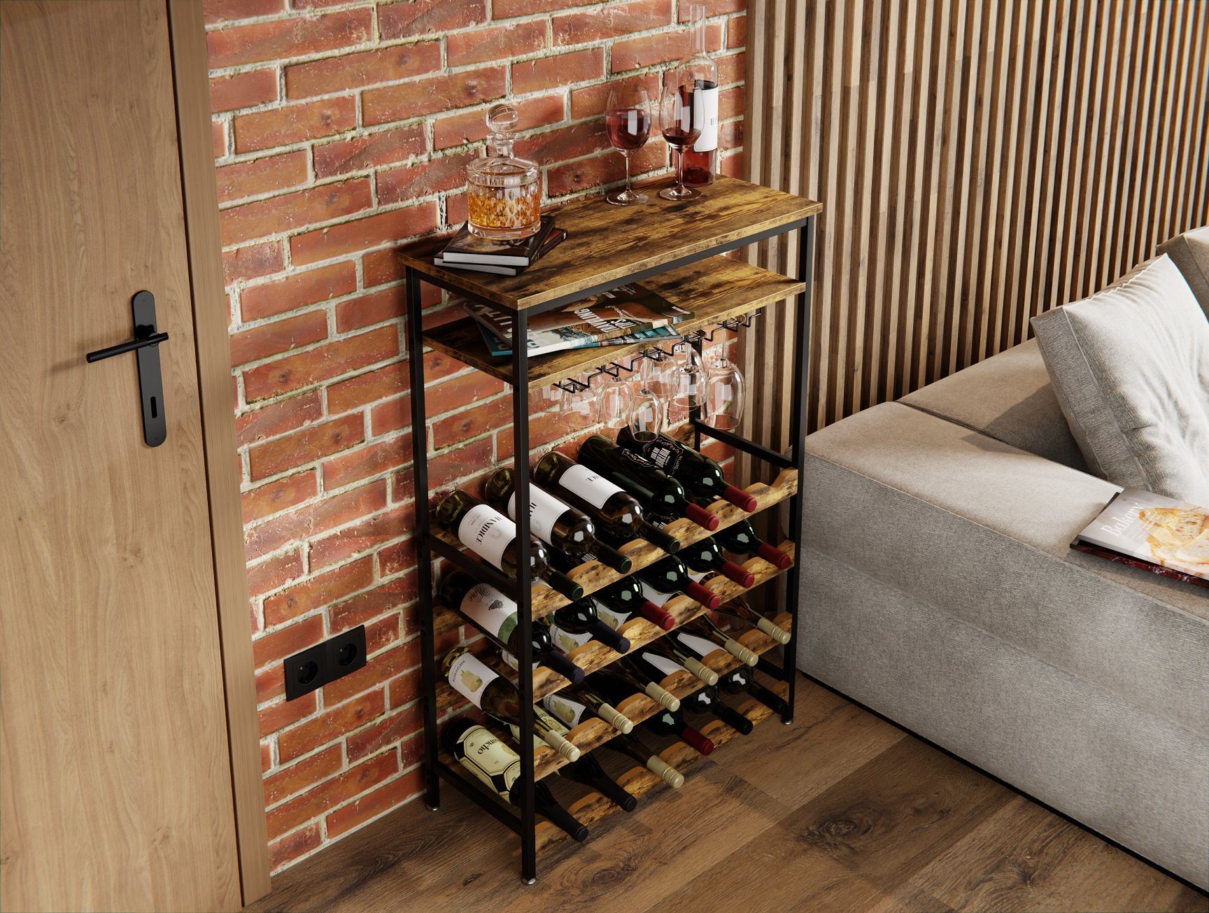 Lenmar Weinregal Weinregal aus Metall,Flaschenregal,Regale,Flaschenhalter L günstig online kaufen