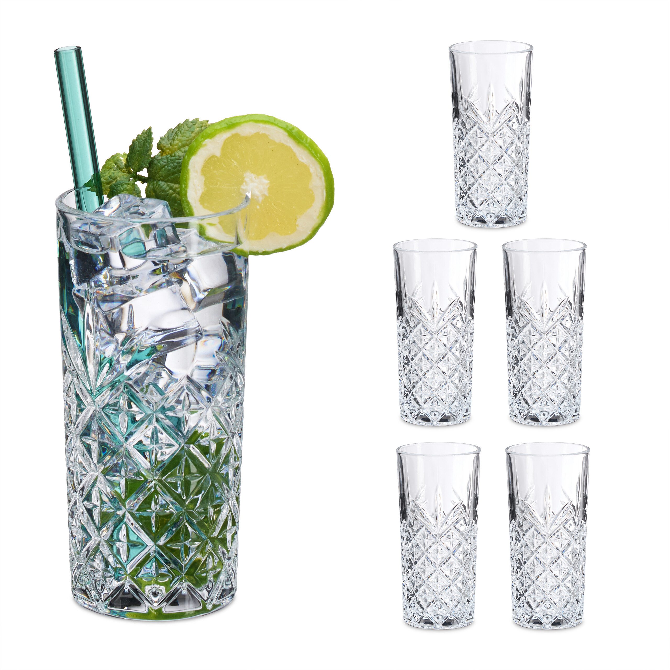 Longdrinkglas Longdrinkgläser 6er Set