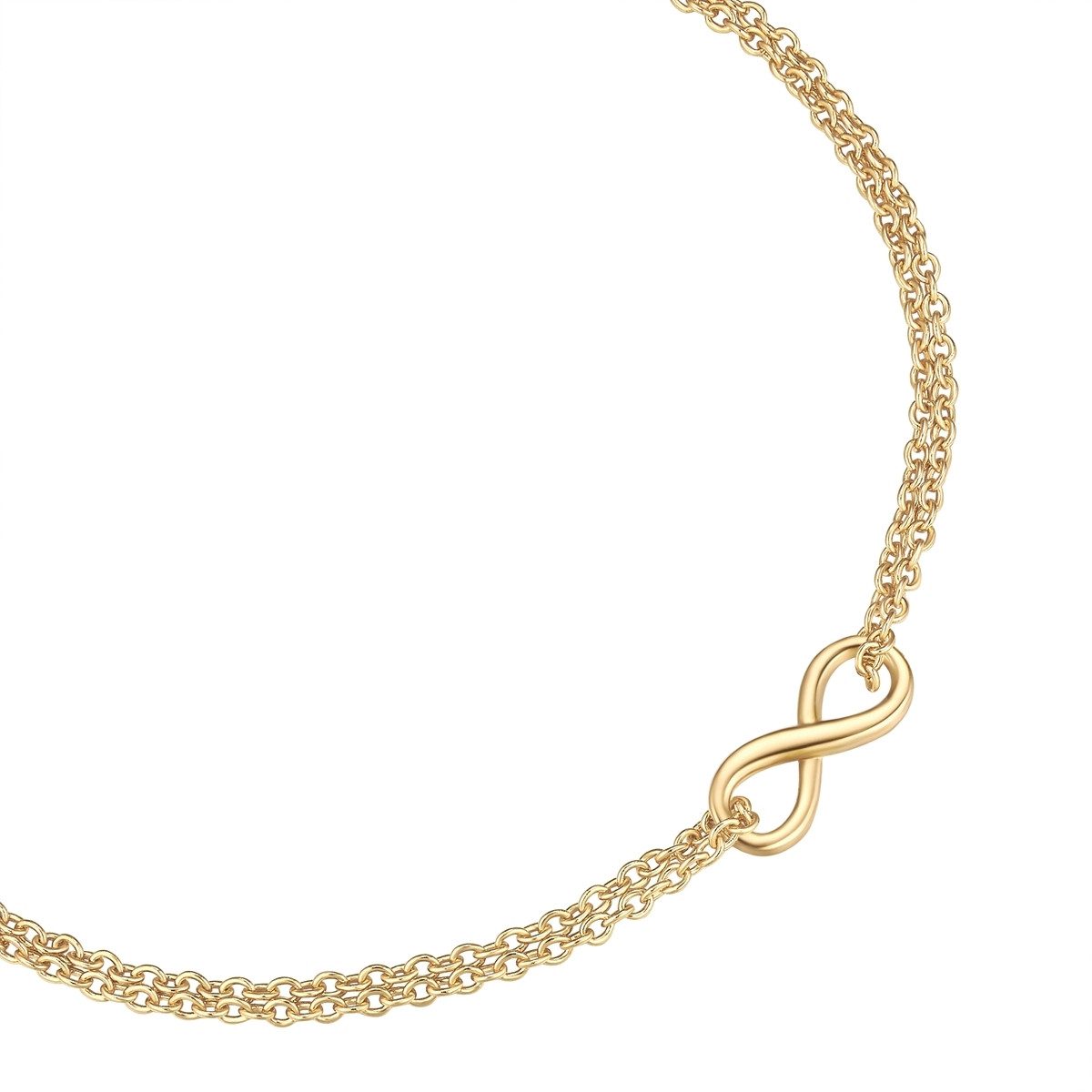 Glanzstücke München Silberarmband Infinity gelbgold