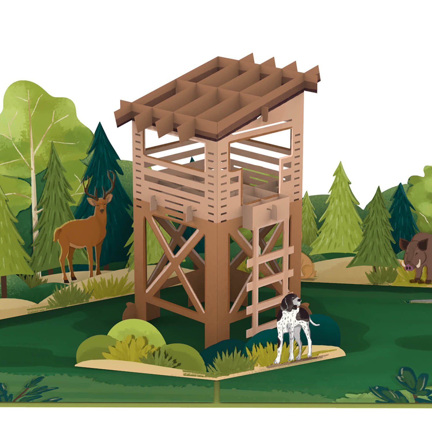 papercrush Geburtstagskarte Jäger Pop-Up Karte