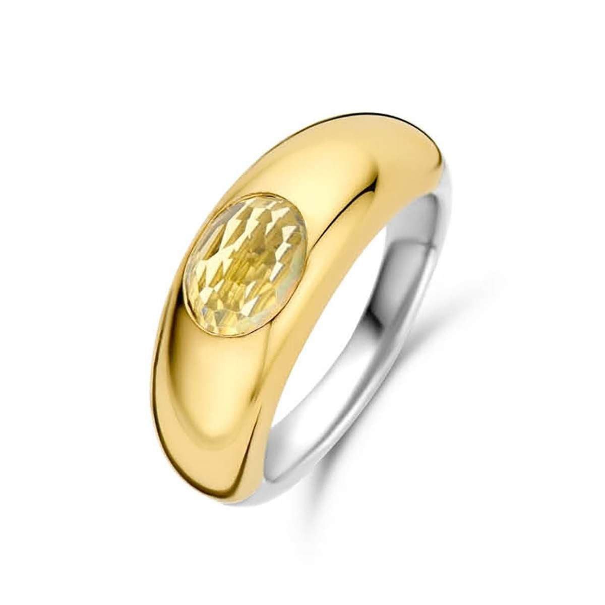 TI SENTO - Milano Silberring 12173TY, für Damen-Bandring Silber vergoldet