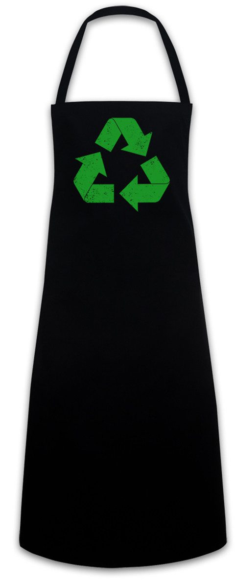 Urban Backwoods Kochschürze The Big Black Vintage Recycle Logo II Grillschürze Geek Superhero