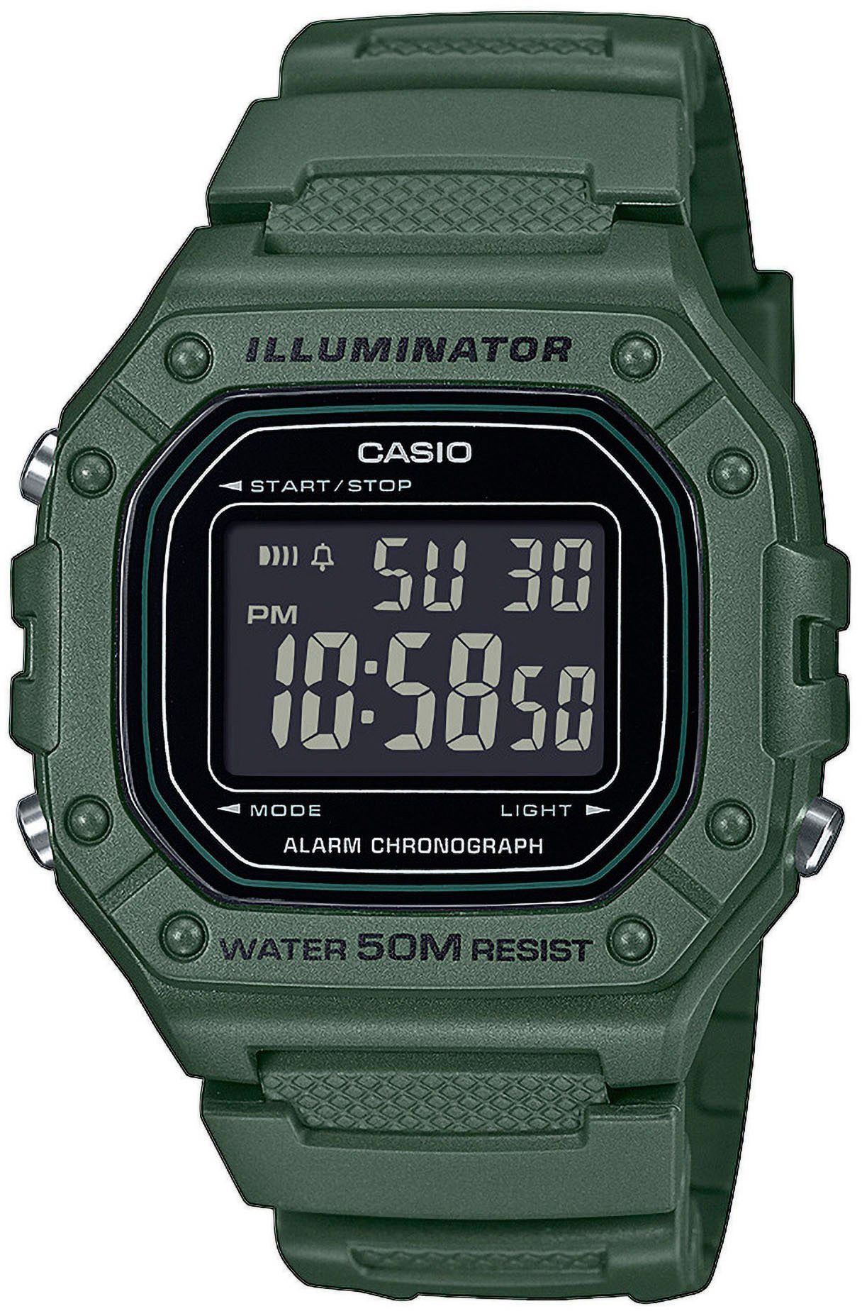 CASIO TIMELESS COLLECTION Chronograph W-218H-3BVEF, Quarzuhr, günstig online kaufen
