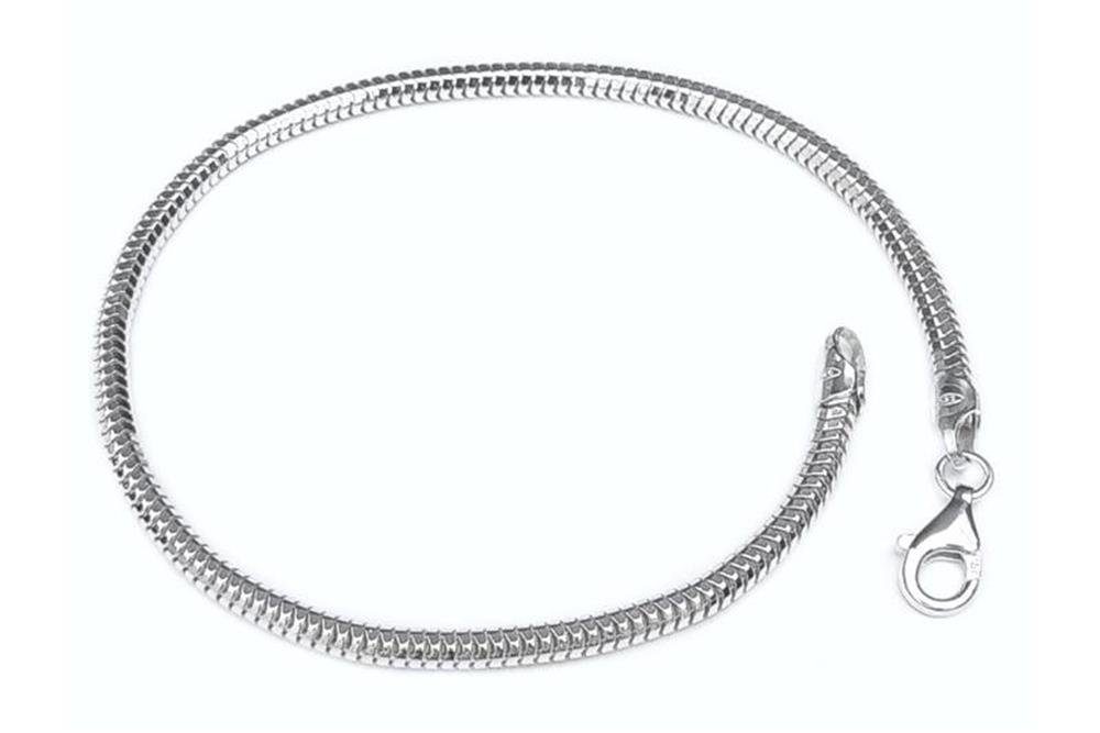 Silberkettenstore Silberarmband Schlangenkette Armband, achtkant 3mm - 925 Silber, Länge wählbar