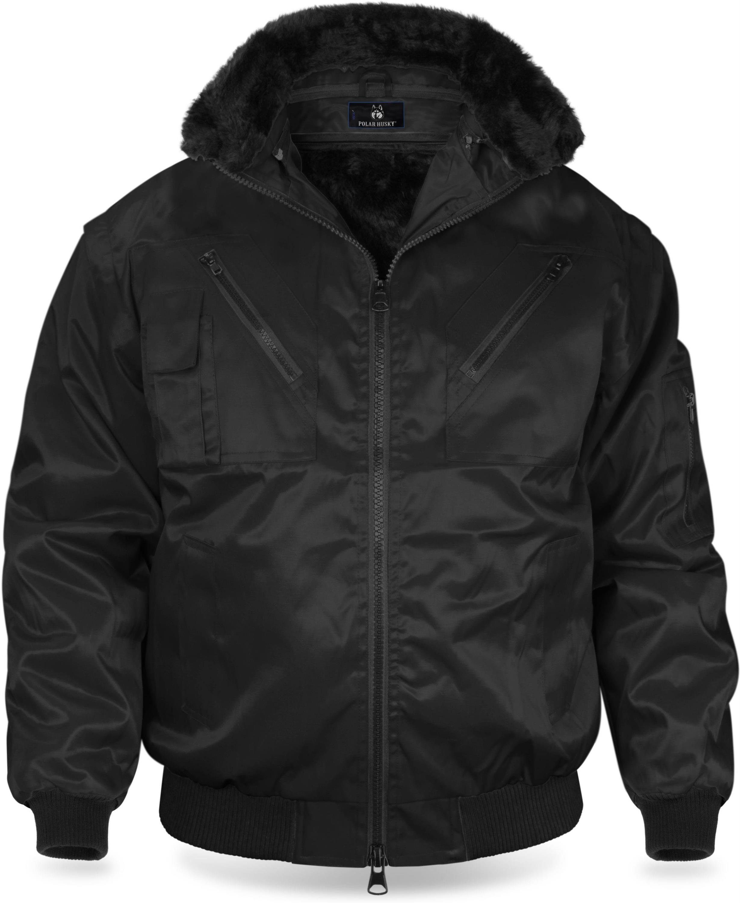 Polar Husky Pilotenjacke Pilotenjacke Leeds Arbeitsjacke Thermojacke Winterjacke Outdoorjacke mit herausnehmbarem Thermofutter und Faserpelz