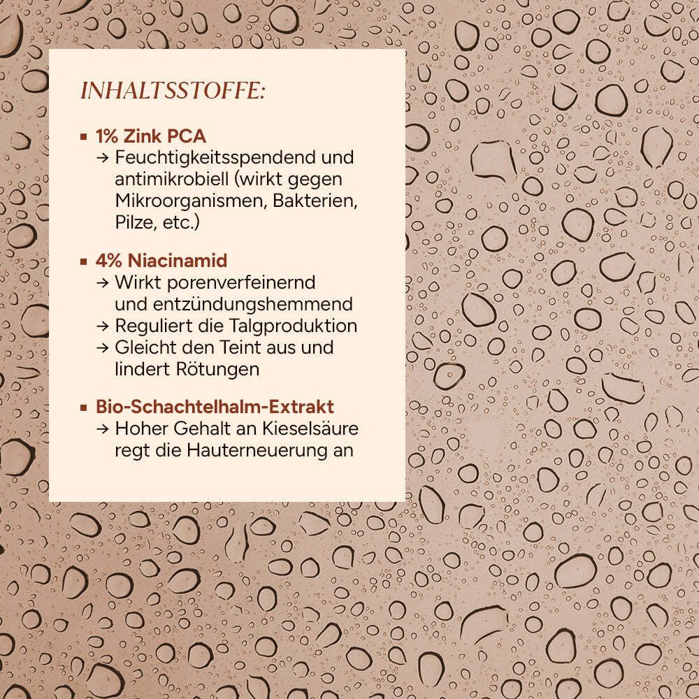 JUNGLÜCK Gesichtswasser Zink Toner - Mit Zink & Niacinamid, 1-tlg., Klärt und verbessert das Hautbild besonders bei öliger & unreiner Haut