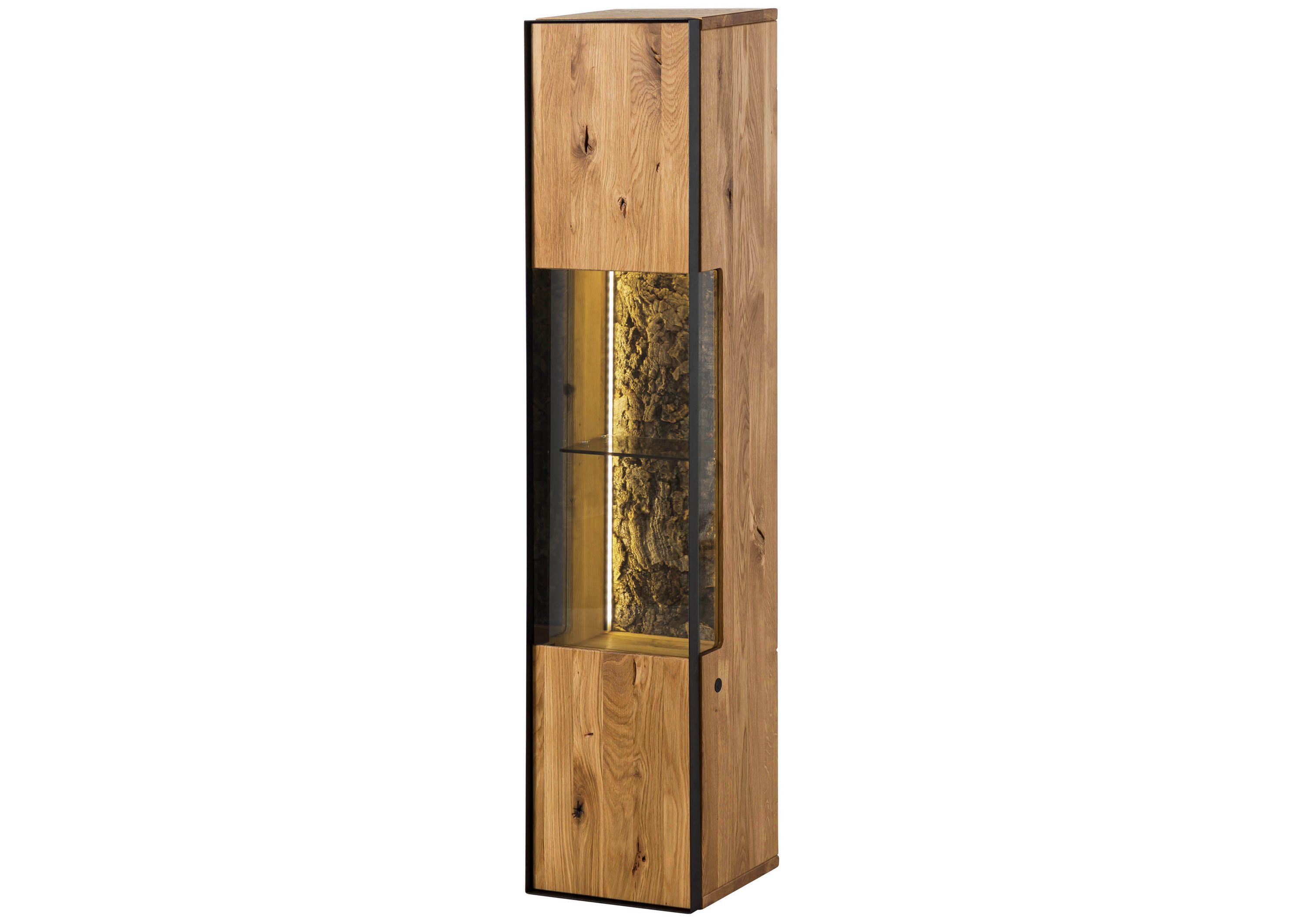 Massivmoebel24 Hängevitrine (Wildeiche 30x30x140 natur geölt STARNBERG #06) günstig online kaufen