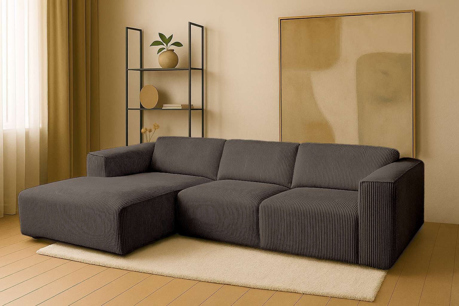 andas Ecksofa Noord mit Kedernaht, Breite günstig online kaufen