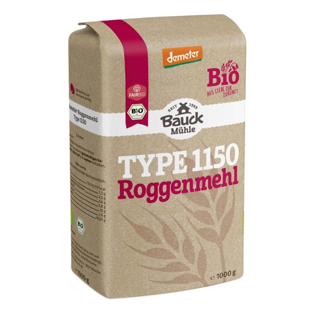Bauck Mühle Mehl Type 1150 - Roggenmehl 1Kg