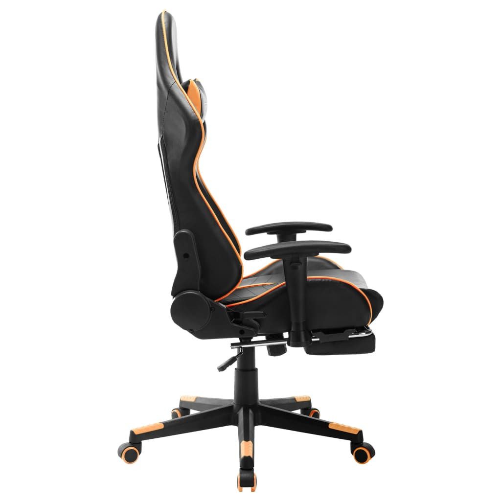 vidaXL Gaming-Stuhl Gaming-Stuhl mit Fußstütze Schwarz und Orange Kunstleder (1 St)