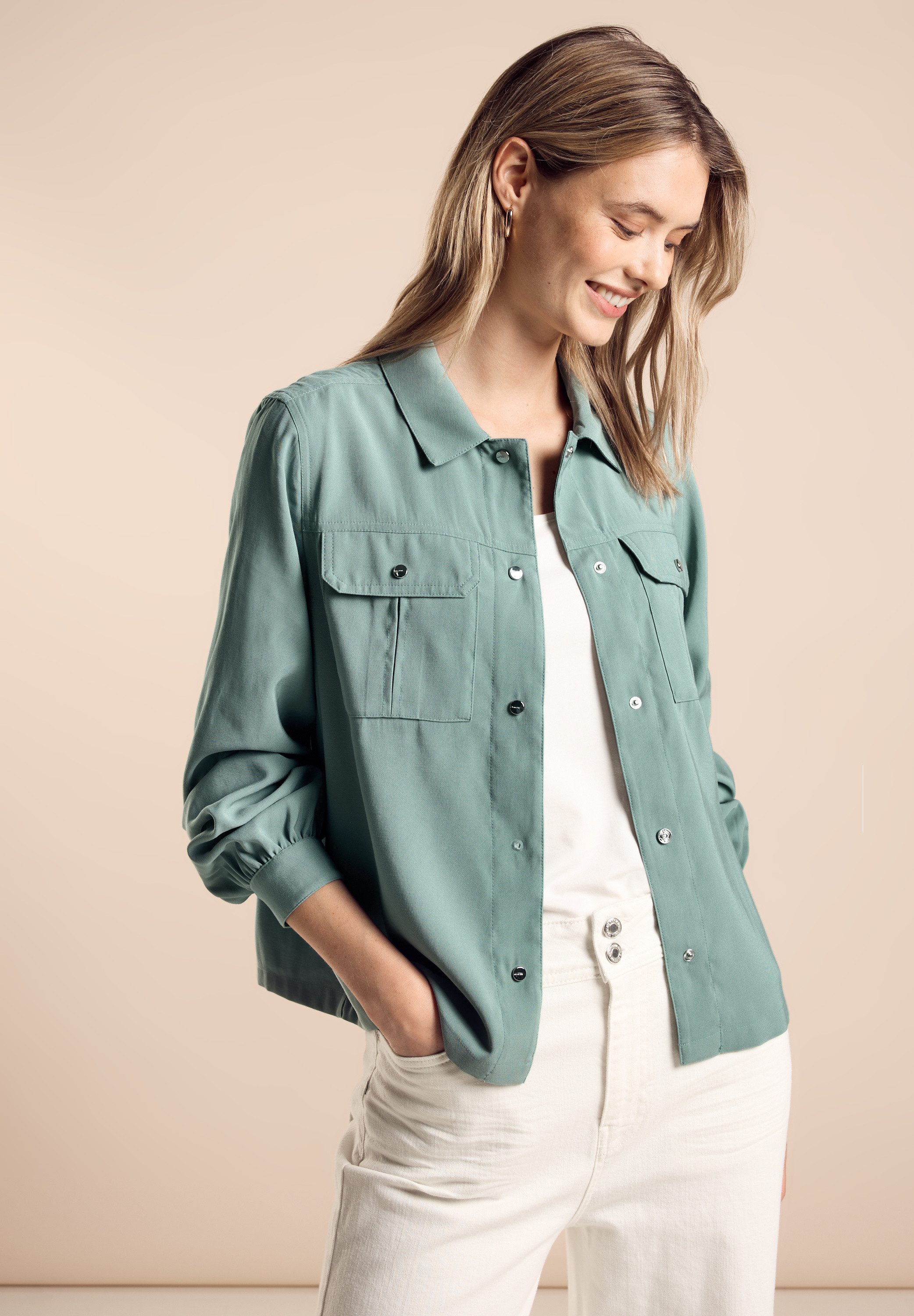 STREET ONE Blouson in angenehmen Materialmix