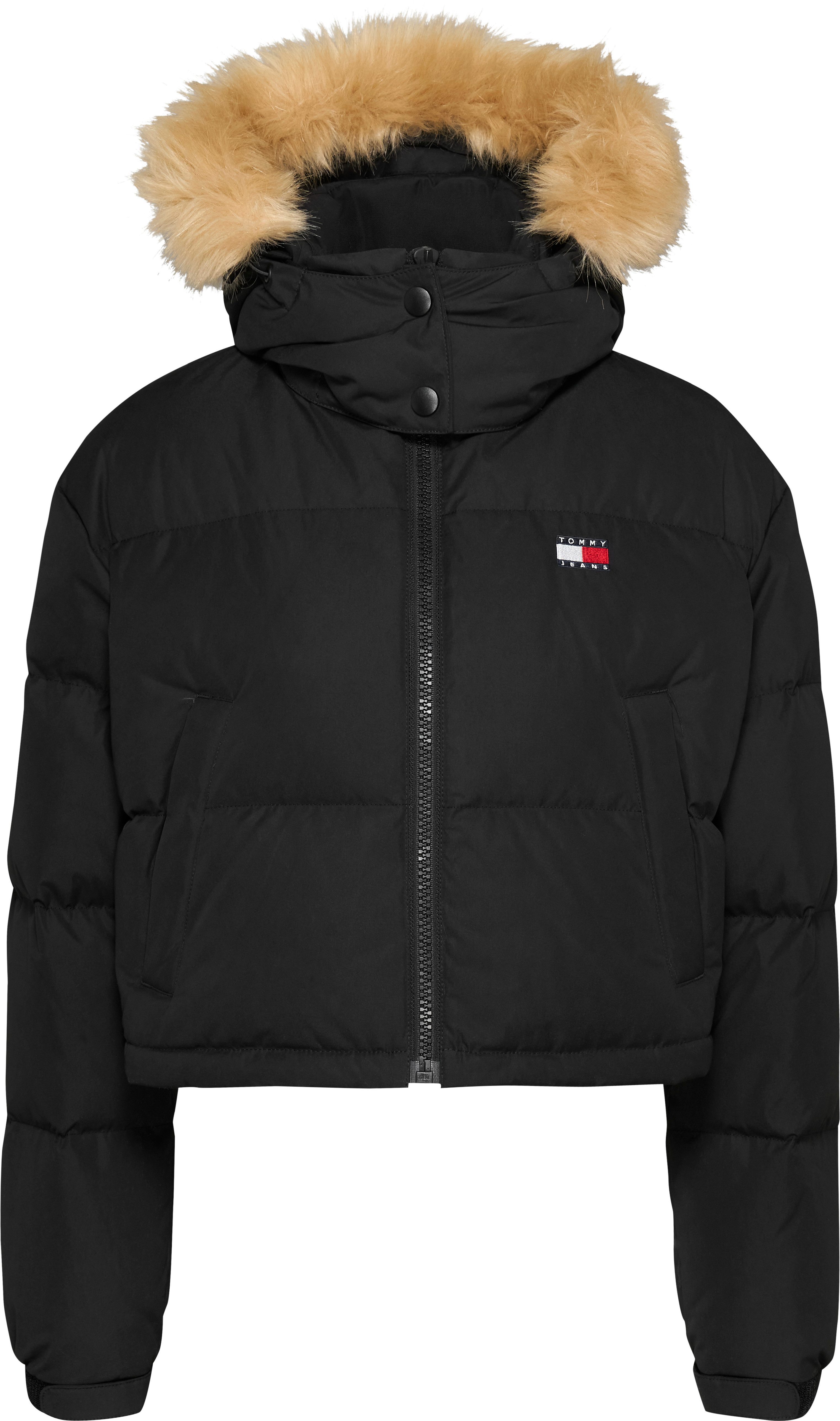 Tommy Jeans Steppjacke TJW CRP ALASKA FAUX FUR HOOD mit Fellimitat günstig online kaufen