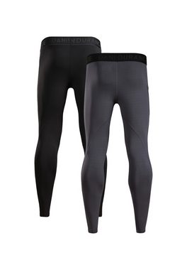 DANISH ENDURANCE Leggings Compression Tights Herren (2er-Pack) Lange Laufhose mit Tasche