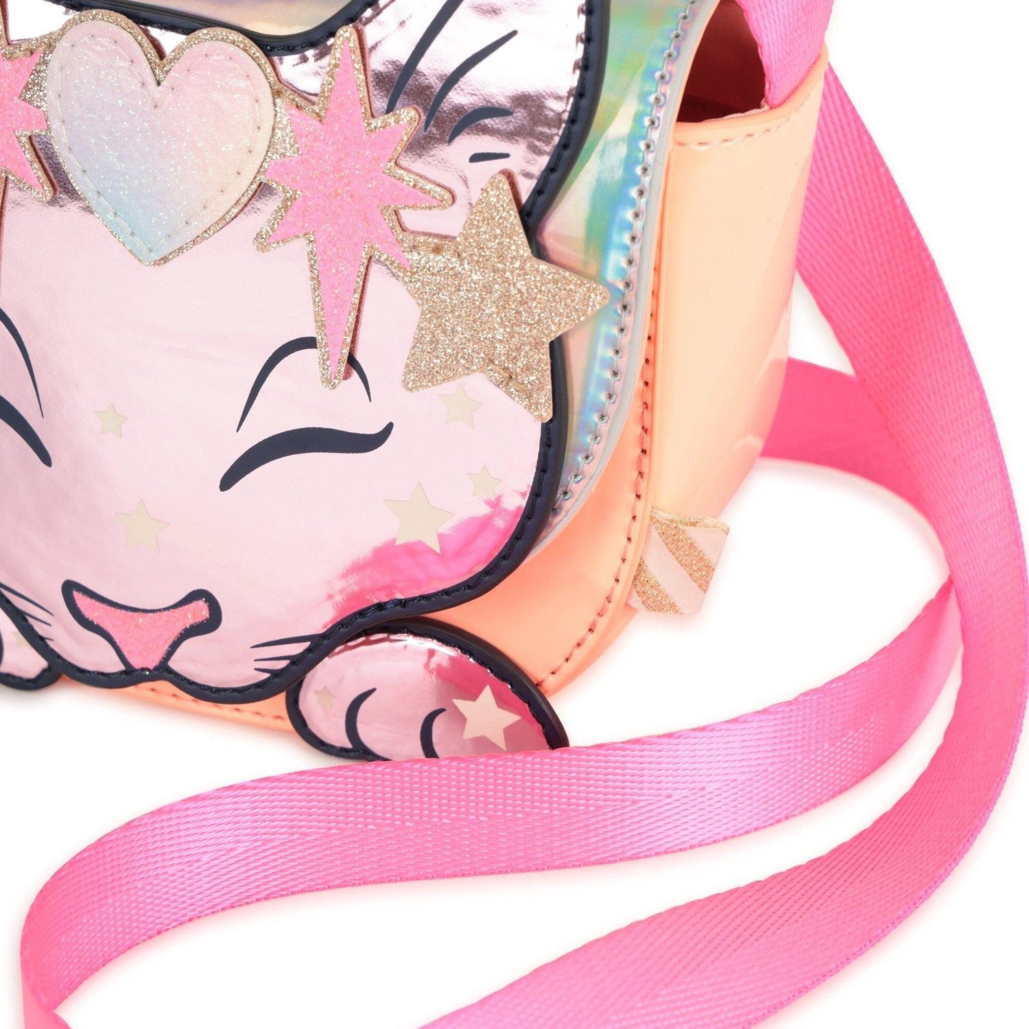 Billieblush Umhängetasche BILLIEBLUSH kleine Handtasche Katzen-Motiv mit Glitzer