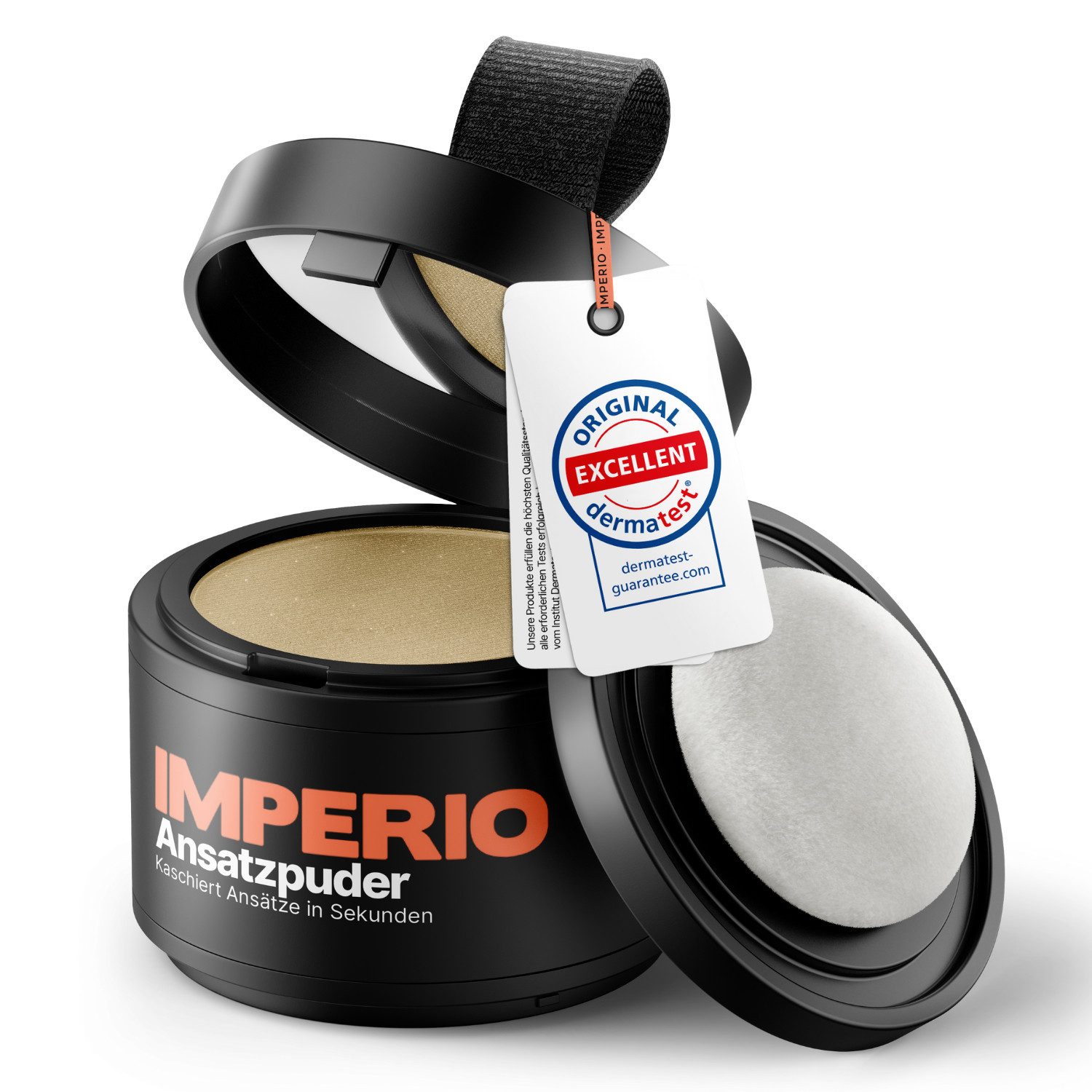 IMPERIO Haaransatz-Farbpuder Ansatzpuder - Haar Concealer zur Haarverdichtung (Frauen & Männer) 4g
