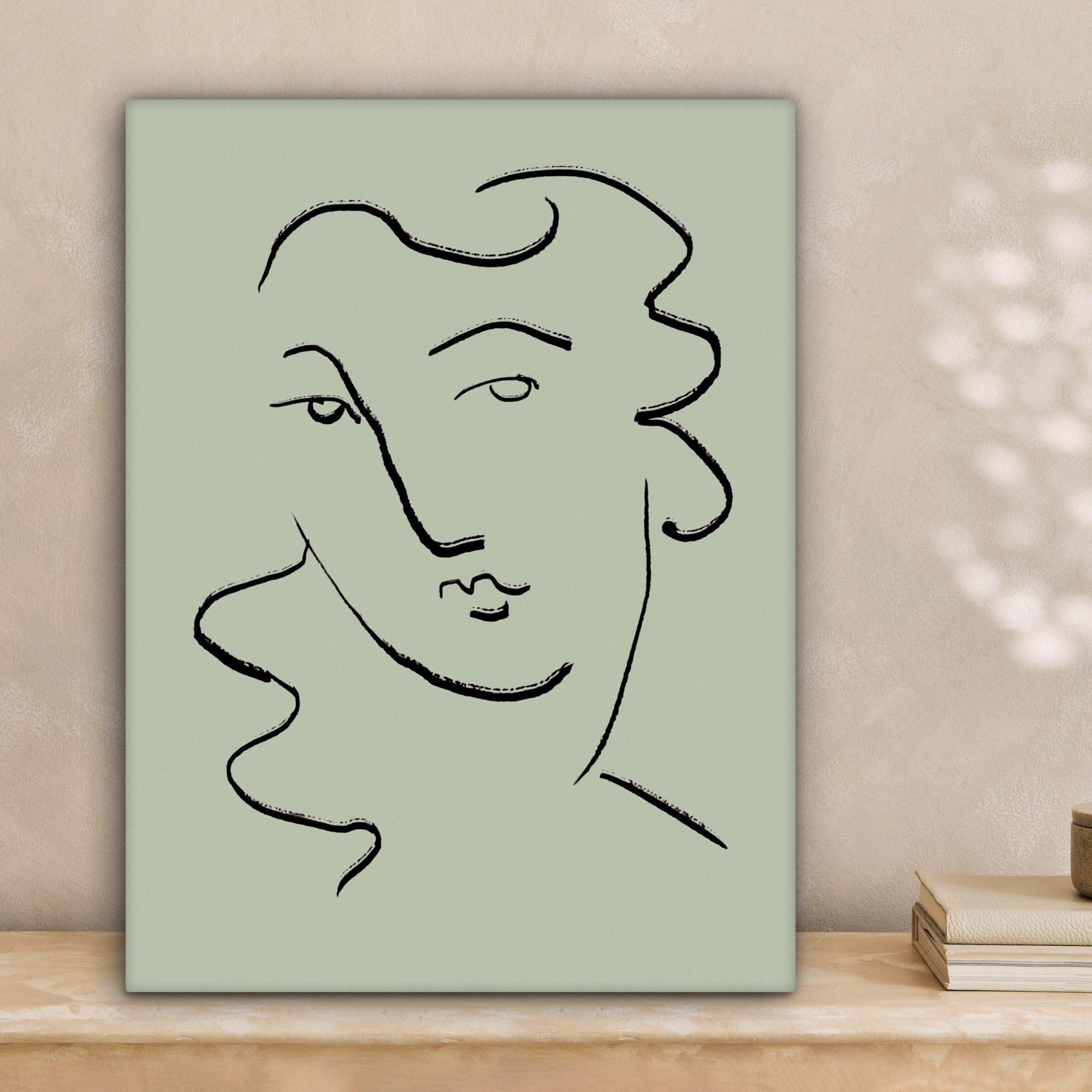 OneMillionCanvasses® Leinwandbild Gesicht - Skizze - günstig online kaufen