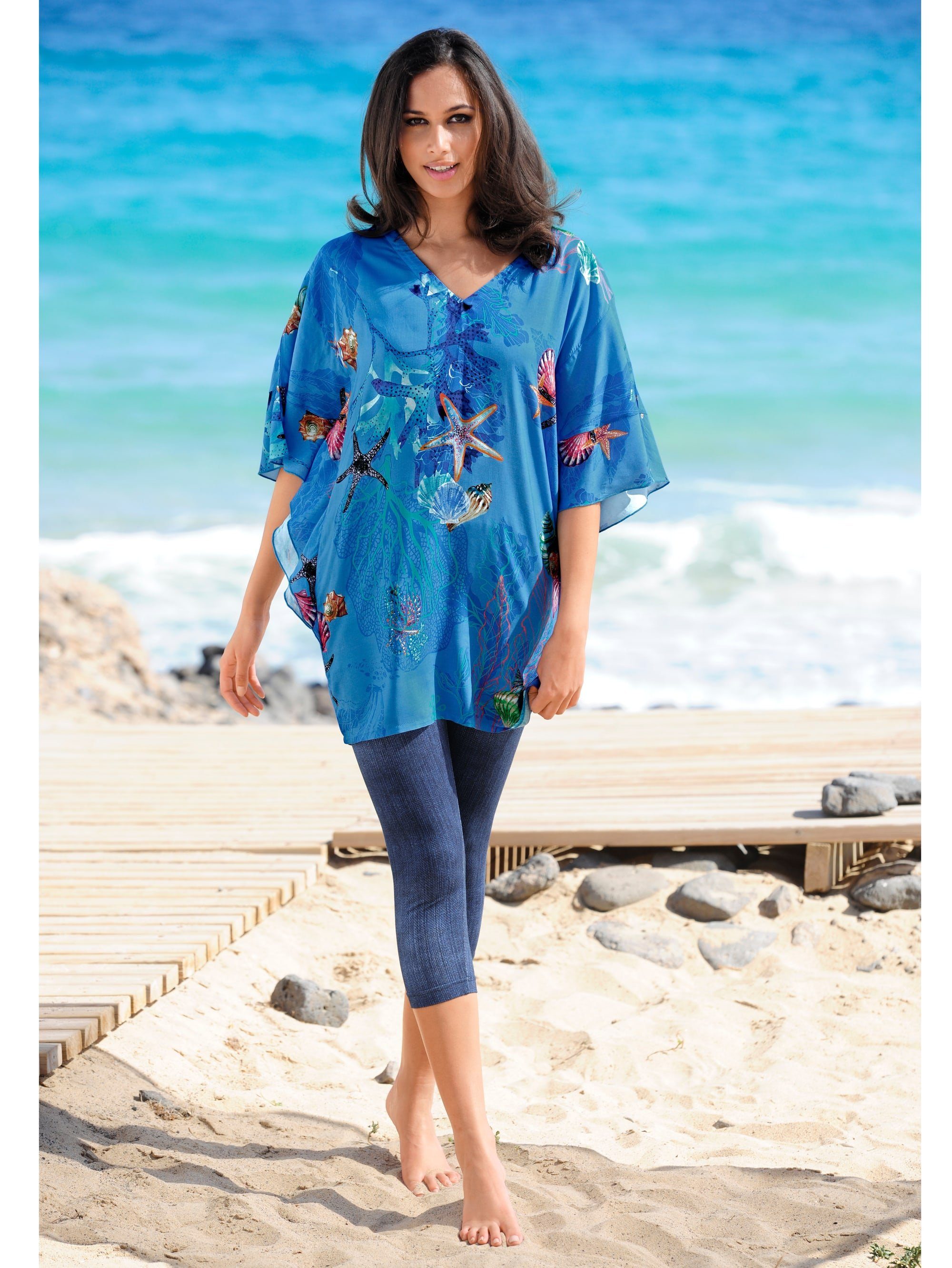 Alba Moda Strandtunika mit Unterwassermotiven | OTTO