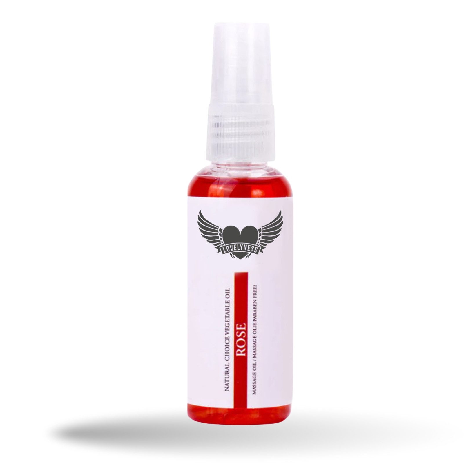 Gleit- & Massageöl - mit Aroma Rose - 50ml auf Ölbasis