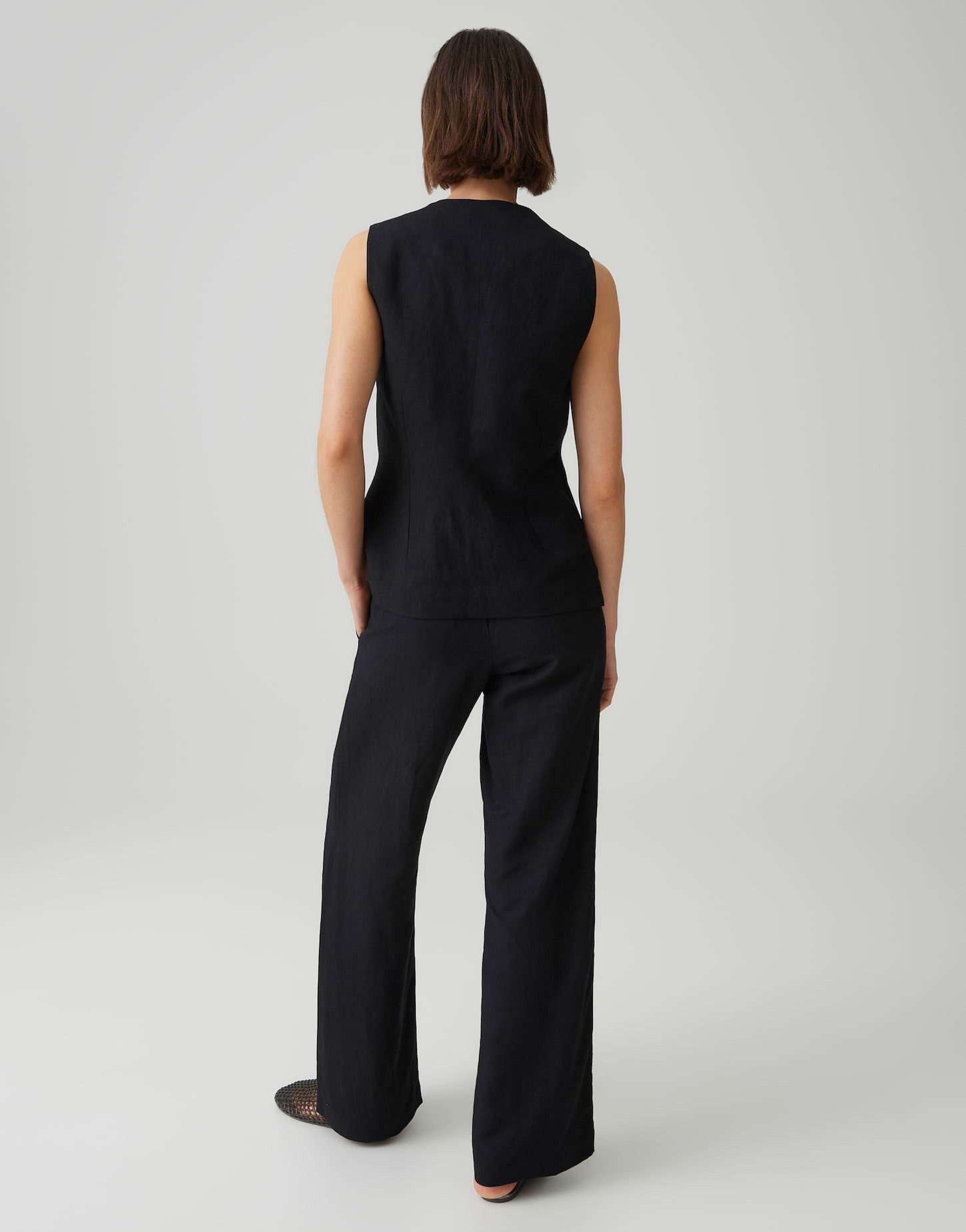 OPUS PANTS Schlupfhose Malotta natural aus Webware mit Leinenstruktur Praktische Taschen runden den entspannten Look ab