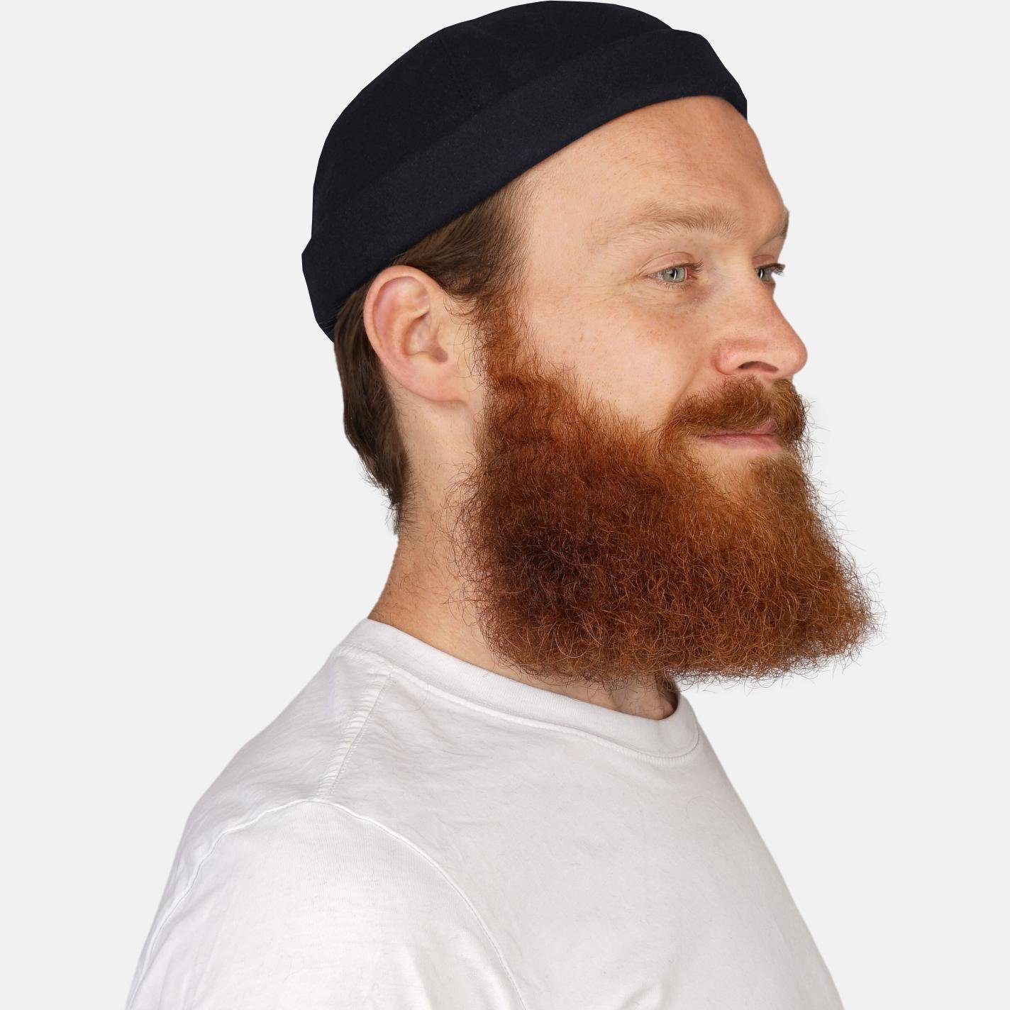 HANSEHELD Schiebermütze Docker Cap Blau Wolle Dockermütze