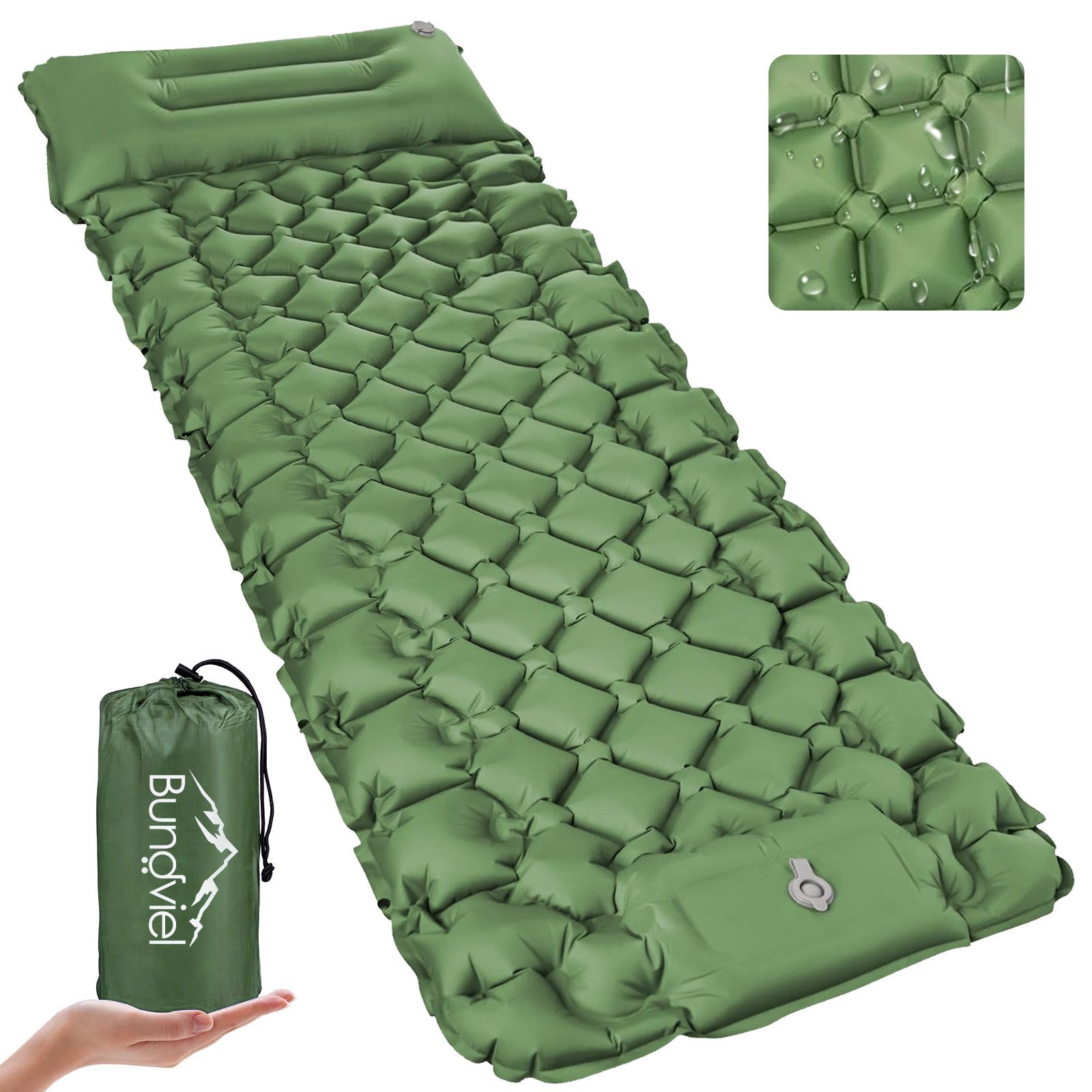 Bundviel Luftbett Isomatte Ultraleicht 8cm dick,faltbar Luftmatratze aufbla günstig online kaufen