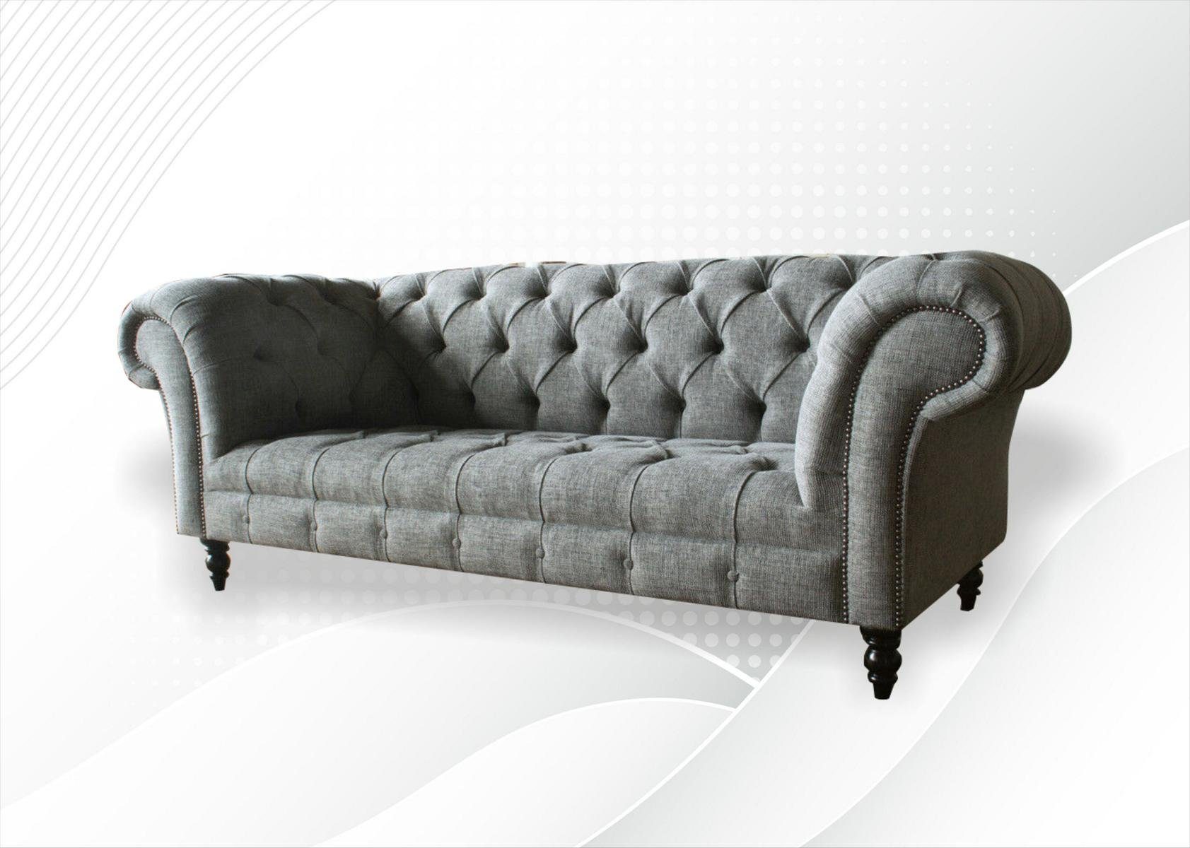 Chesterfield Chesterfield-Sofa, Design 220 Sitzer Couch JVmoebel cm Sofa 3