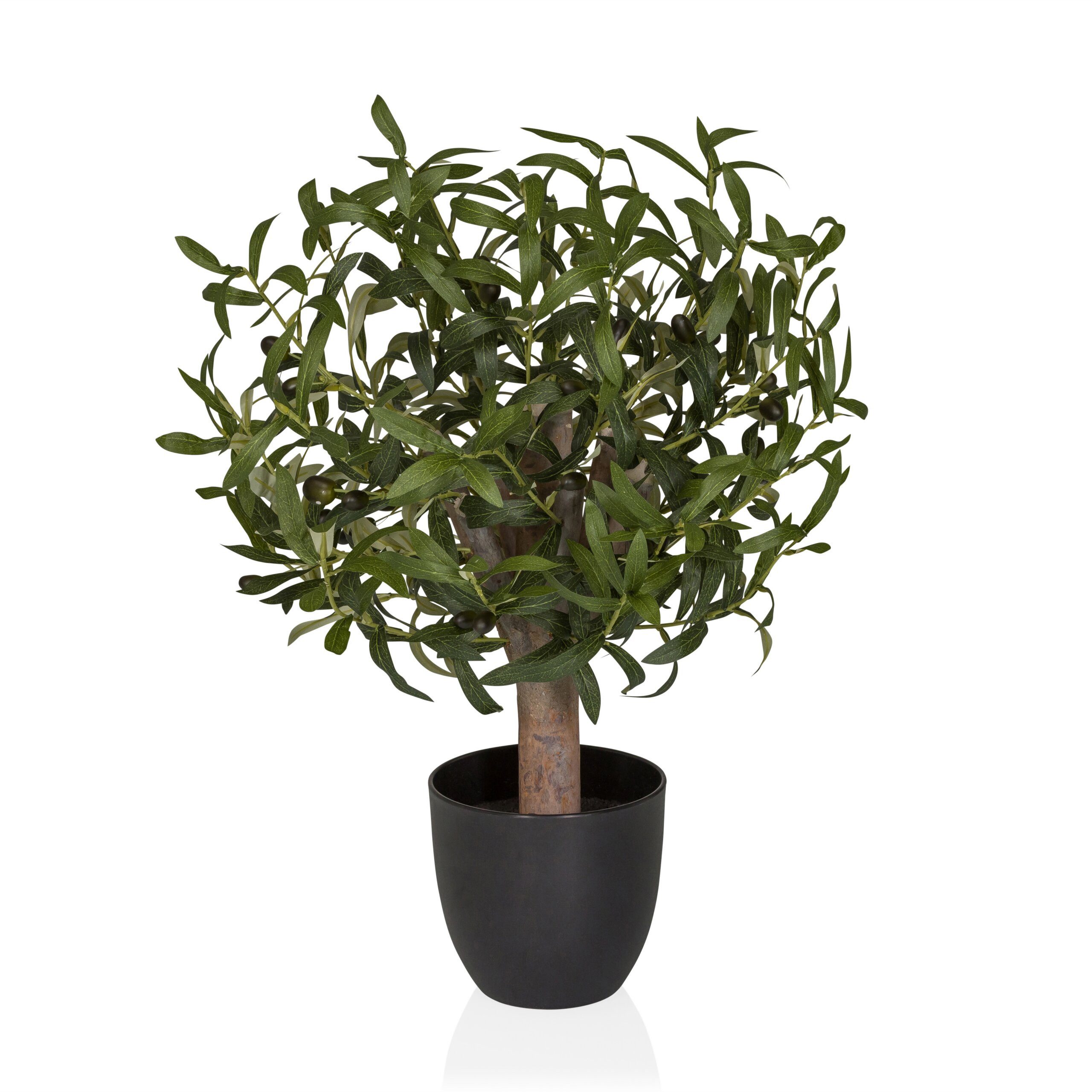 Kunstpflanze Olive S Künstliche Pflanze im Topf Höhe 70.0 cm Olive, hjh OFFICE, Höhe 70.0 cm, Künstlicher Olivenbaum klein, künstliche Olive im Topf