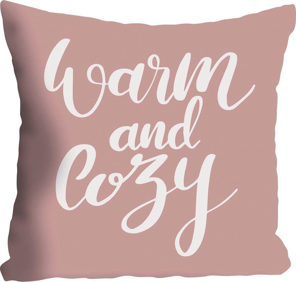 queence Dekokissen Warm and Cozy, mit Schriftzug, Kissenhülle ohne Füllung, 1 Stück. € 25,31